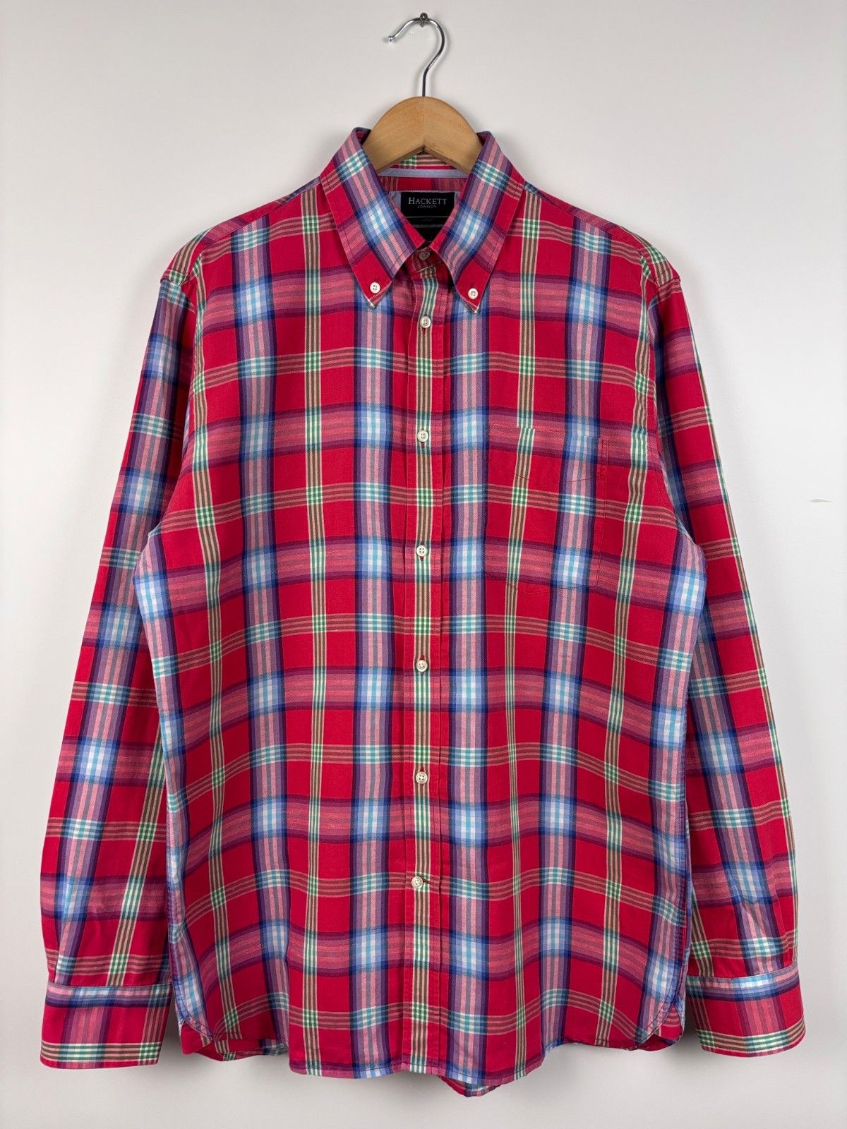 Hackett Hackett London Flannel Button Up Shirt Linen Cotton Size L Size US L / EU 52-54 / 3 - 1 Thumbnail