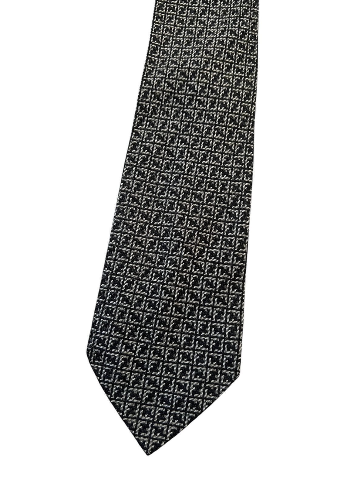 Fendi Vintage Fendi Monogram Silk Tie Size ONE SIZE - 2 Thumbnail