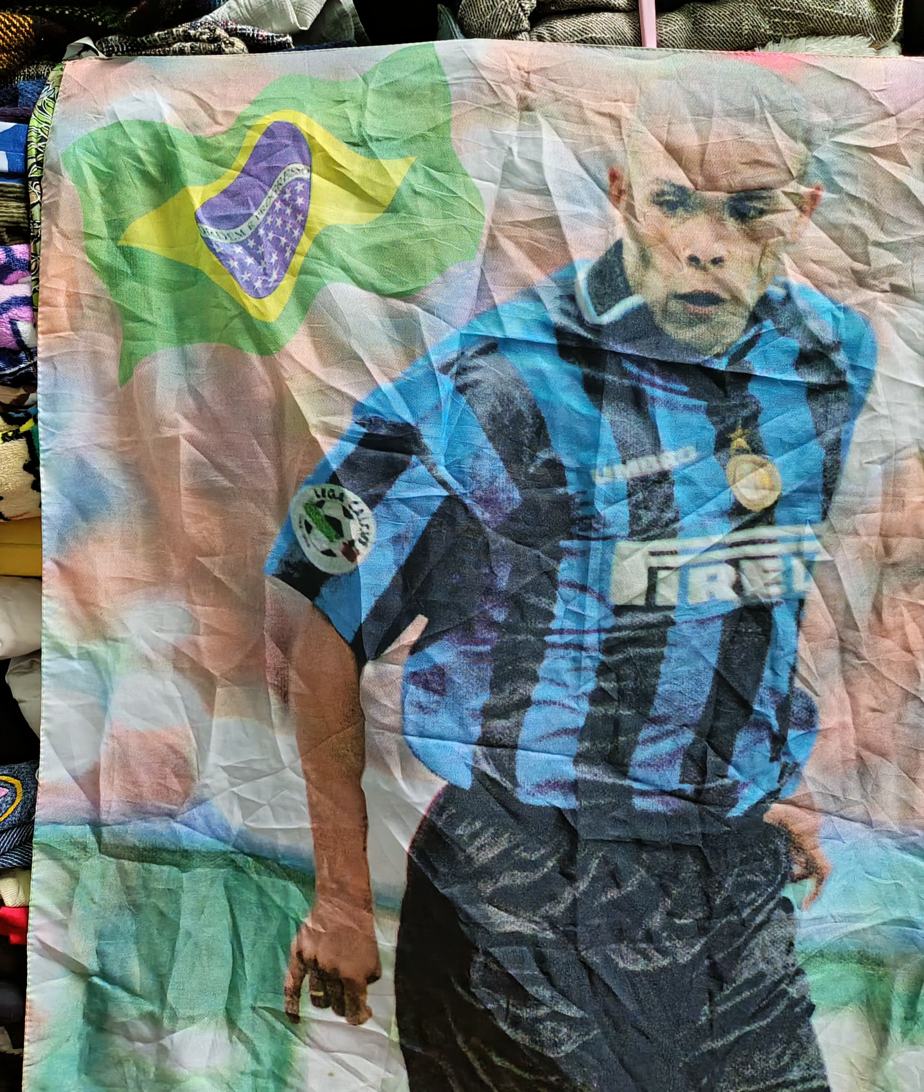 Vintage Vintage 1998 Inter Milan Ronaldo Poster Flag Size ONE SIZE - 3 Thumbnail