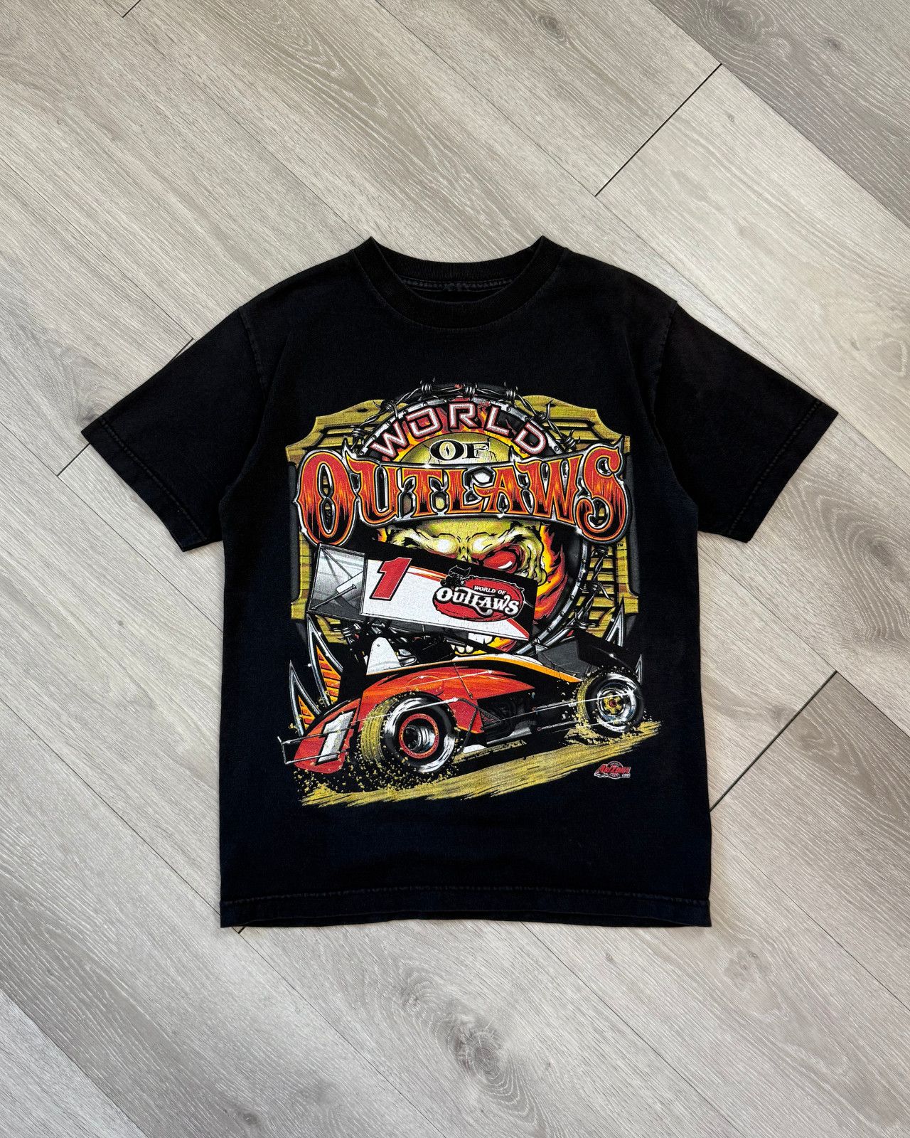 Vintage 2007 World of Outlaws Tour Sprint Car Racing T-Shirt - Small Size US S / EU 44-46 / 1 - 1 Thumbnail