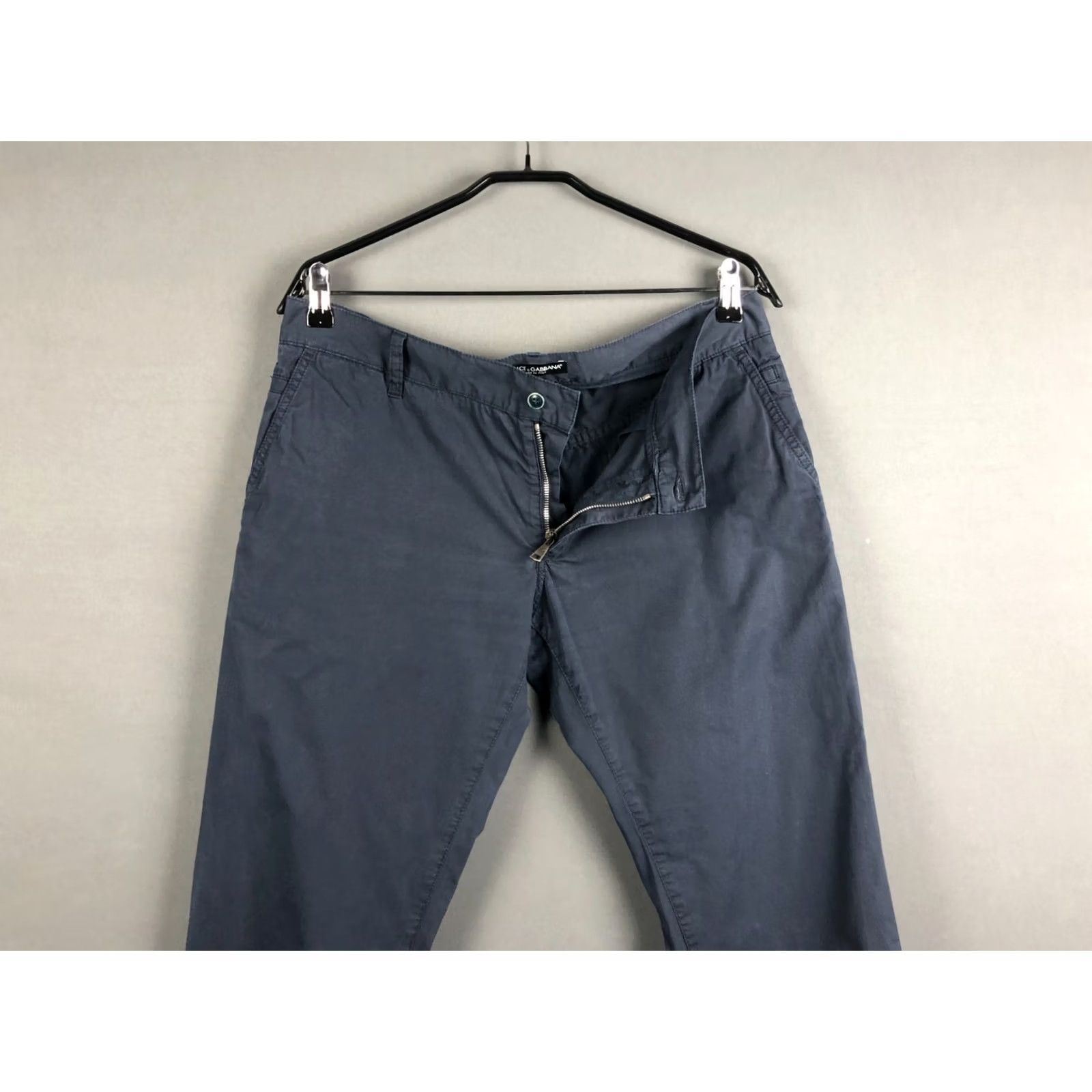 Dolce & Gabbana Dolce&Gabbana Pants Dark Blue Size 50 Cotton Chino Regular Tapered Mens Classic Front Flat Front Pockets Logo Casual Vintage No Size US 34 / EU 50 - 5 Thumbnail