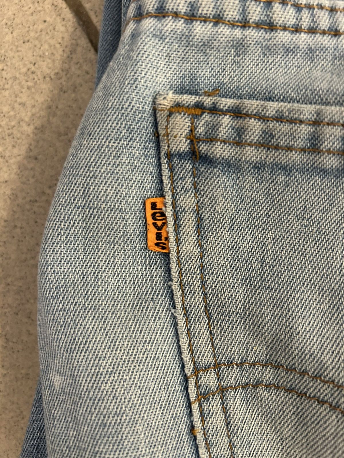 Levi's Vintage Clothing Orange Tab Flared Distressed Levi Jeans Size US 30 / EU 46 - 3 Thumbnail