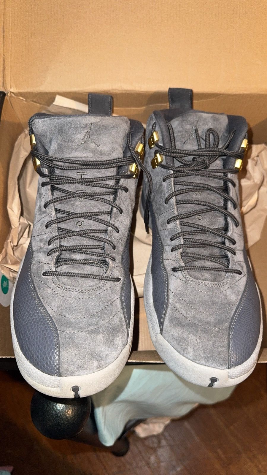 Jordan Brand Jordan 12 retro wolf grey/dark grey Size US 12 / EU 45 - 3 Thumbnail