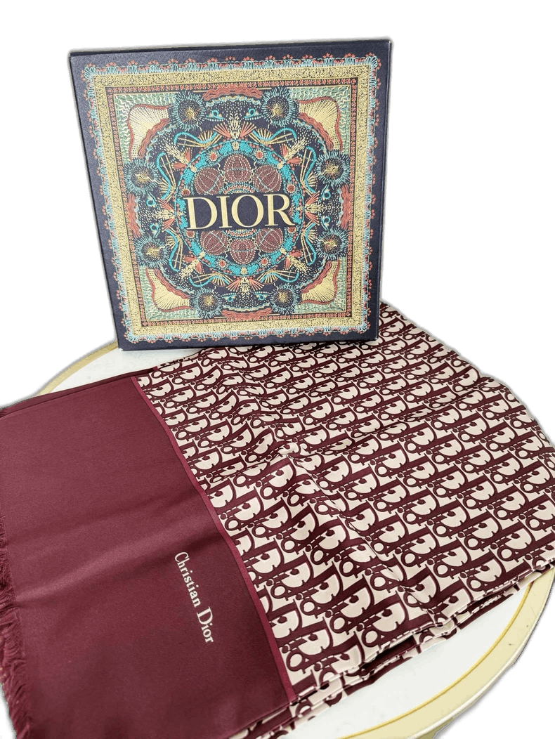 Dior Silk Scarf With Logo Design-2505