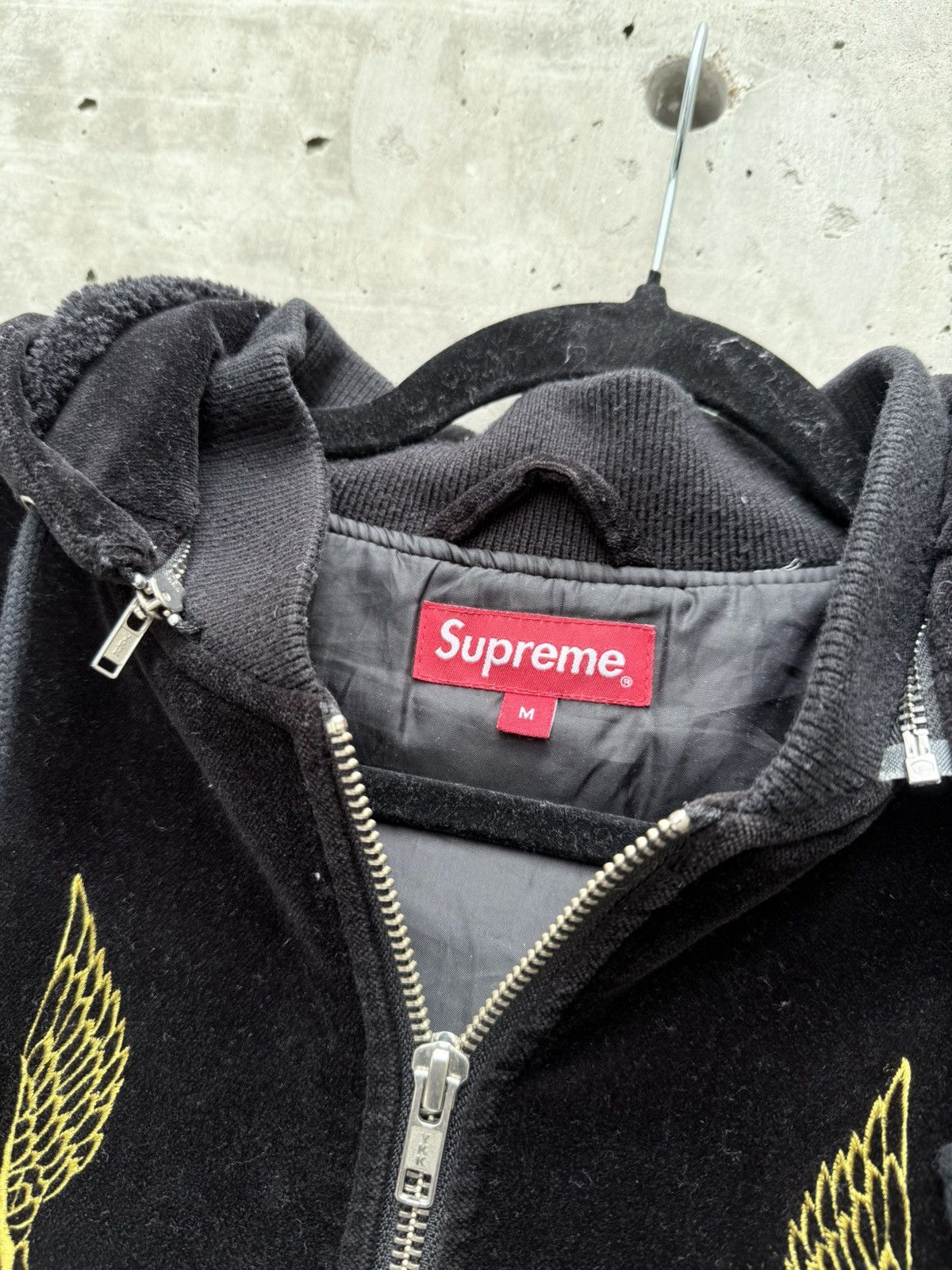 Supreme FW14 Supreme Eagle Velvet Hooded Bomber Size US M / EU 48-50 / 2 - 3 Thumbnail