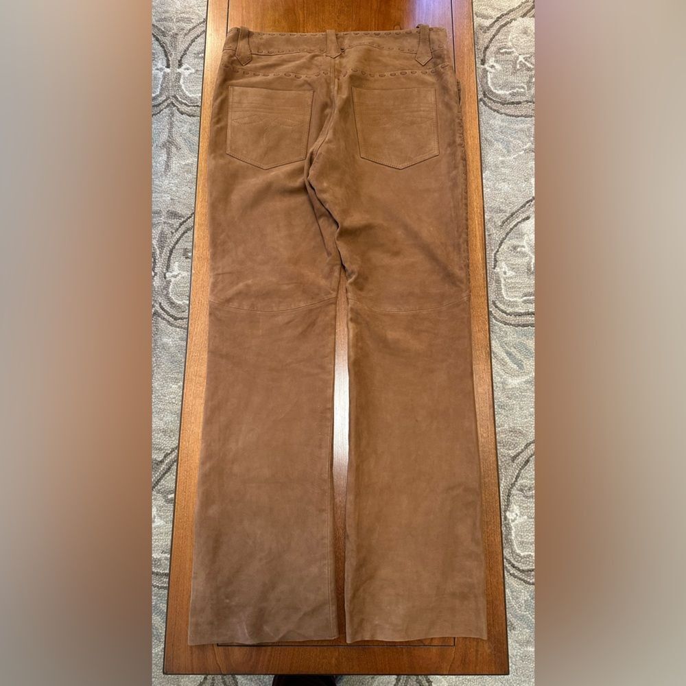 Old Gringo × Vintage Rare vintage Old Gringo leather pants - brown lined pants - Size 32" / US 10 / IT 46 - 2 Thumbnail