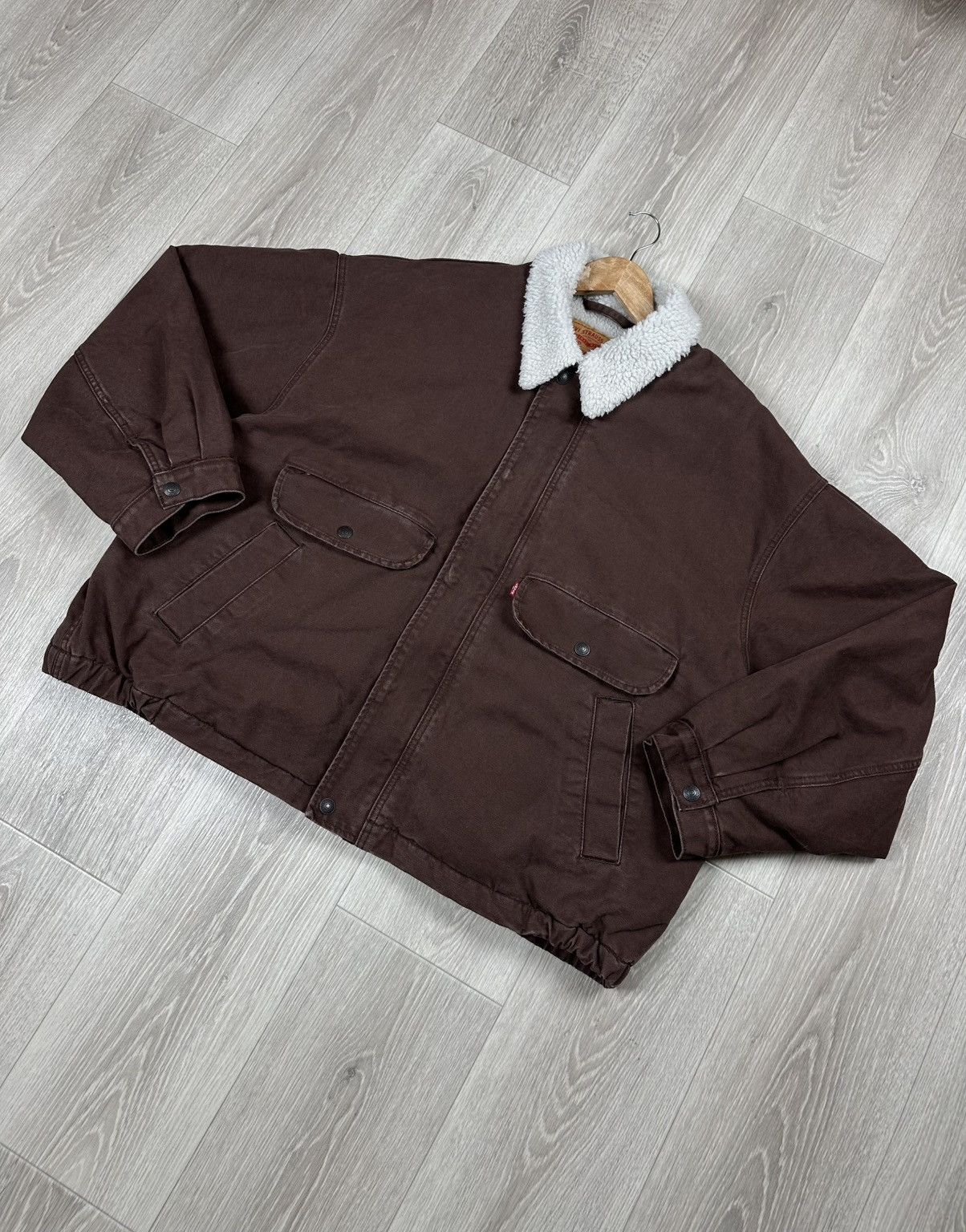 Levi's Levi’s Rancher Sherpa Trucker Brown Jacket Size XL Size US XL / EU 56 / 4 - 4 Thumbnail