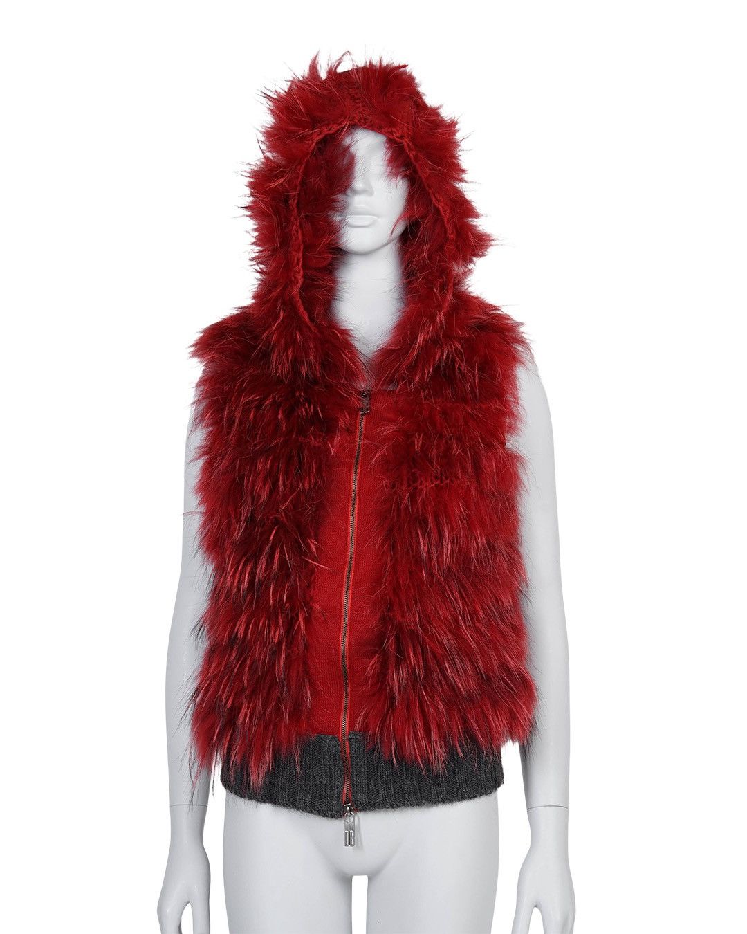 Dirk Bikkembergs Dirk Bikkembergs Feather Mohair Hooded Vest Size S / US 4 / IT 40 - 1 Thumbnail