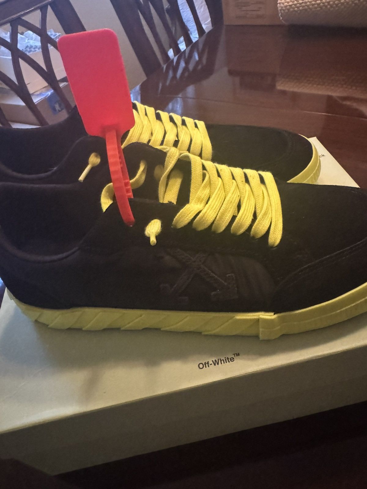 Off-White Off White Vulcanized Sneaker Black & Yellow Size US 10.5 / EU 43-44 - 3 Thumbnail