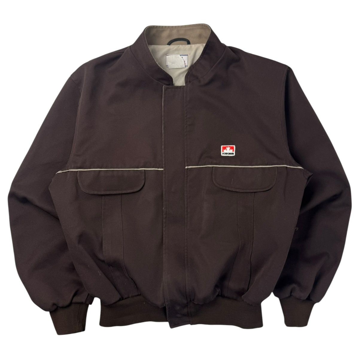 Vintage Vintage 80s Petro Canada Oil & Gas Zip Up Jacket Chocolate Size US M / EU 48-50 / 2 - 1 Thumbnail