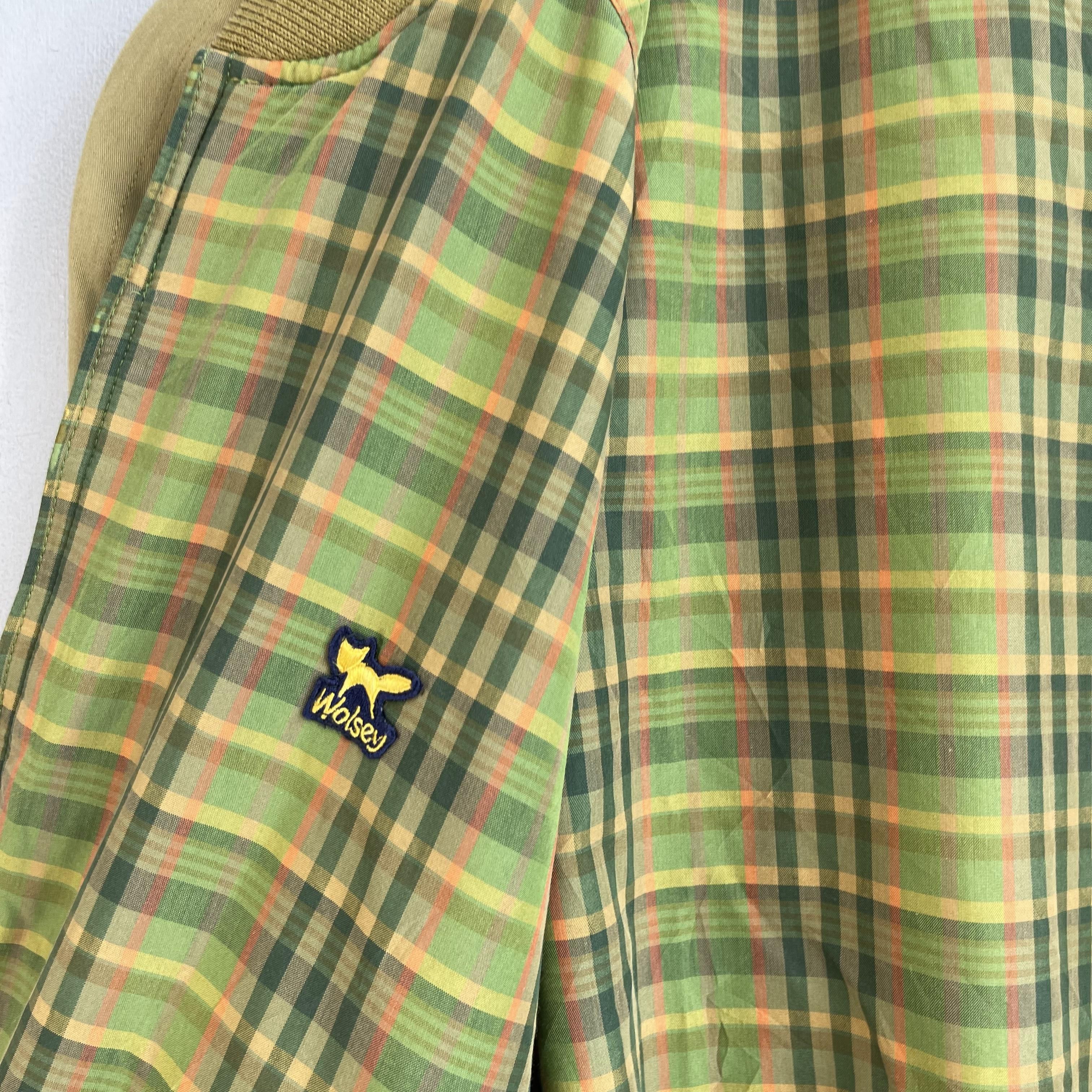 Vintage × Wolsey Vintage WOLSEY Checkered Tartan Reversible Bomber Jacket Size L / US 10 / IT 46 - 8 Thumbnail