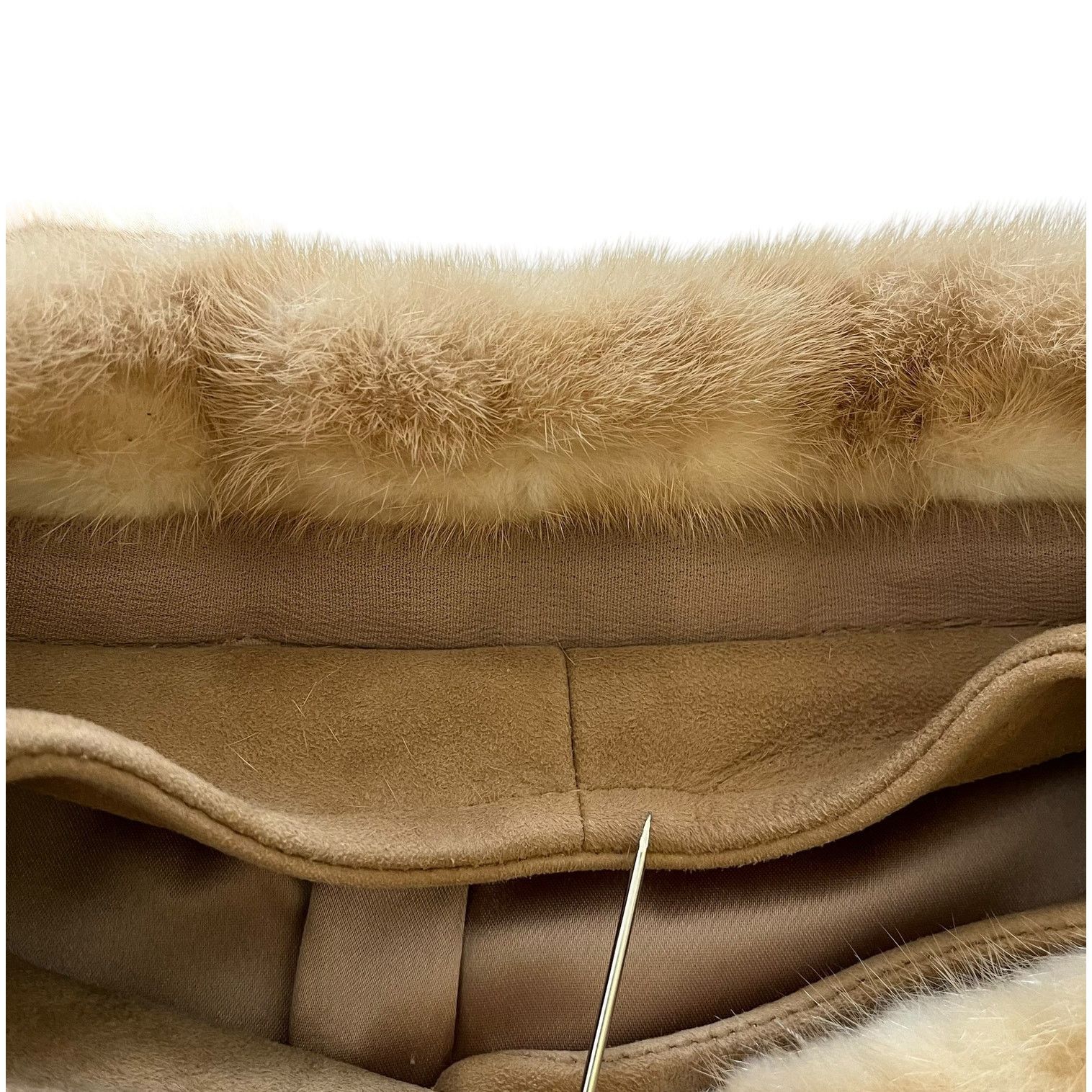 Vintage Vintage Suede Leather Coat Palomino Blonde Mink Fur Collar Size S / US 4 / IT 40 - 7 Thumbnail