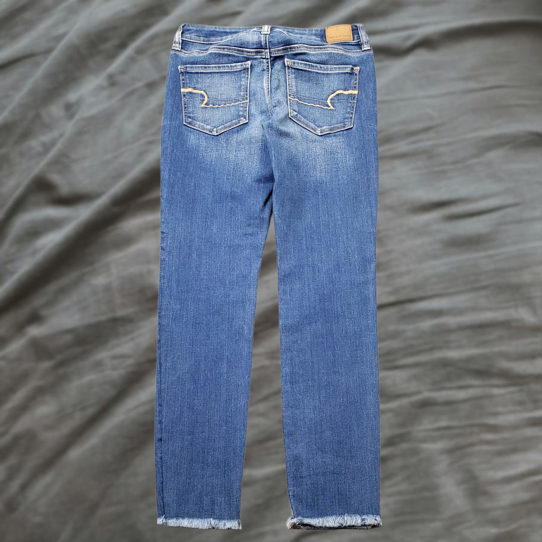 American Eagle Outfitters American Eagle Outfitters Women's Jeans Jegging Crop 8 Blue Denim 5-Pocket Stretch Inseam 26" Regular Size 30" / US 8 / IT 44 - 1 Thumbnail