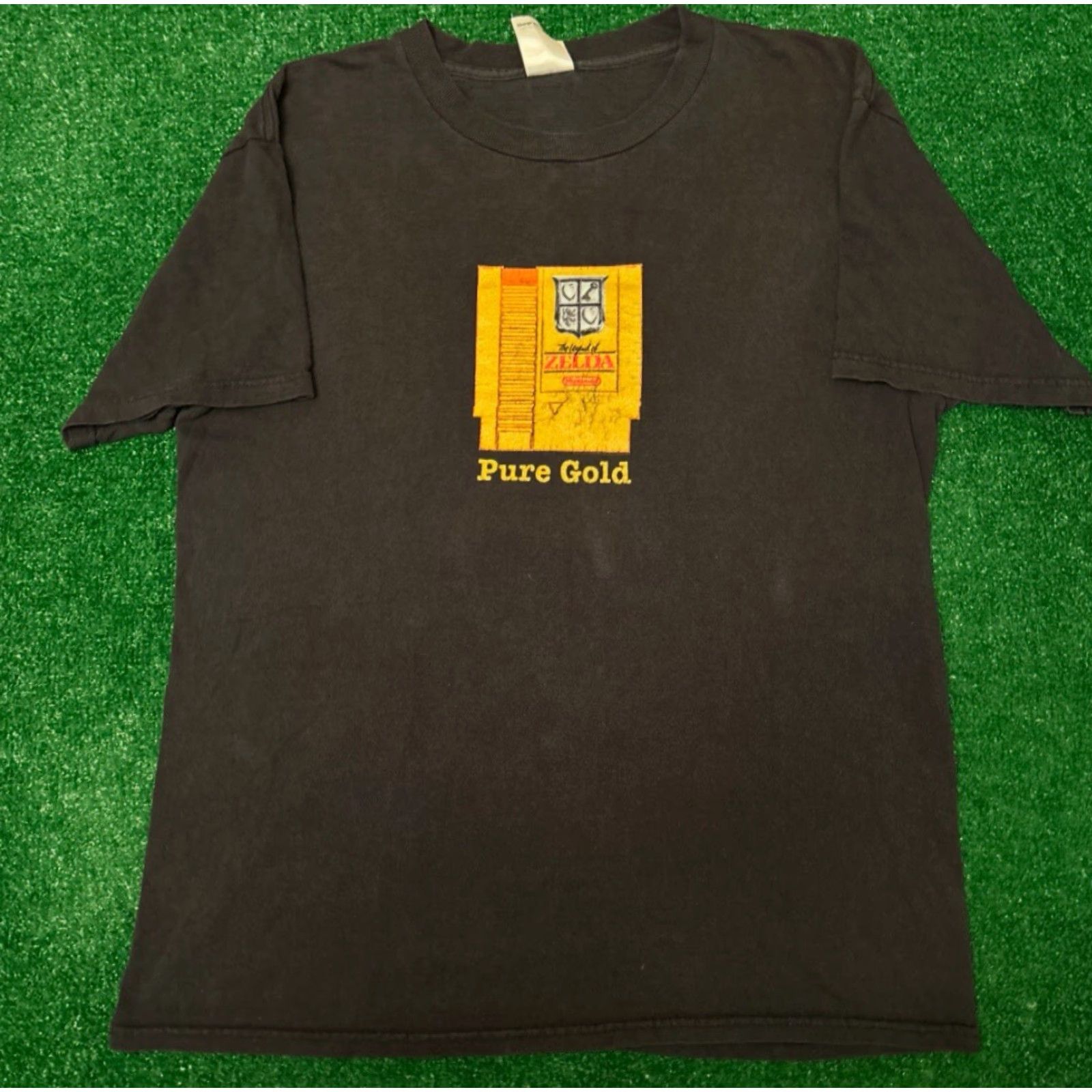 Nintendo VINTAGE Nintendo Zelda Pure Gold Game Cartridge 2003 Shirt Mens Size Medium Black 90s Retro Classic Video Game Hip Hop Mens Shirt M Size US M / EU 48-50 / 2 - 3 Thumbnail