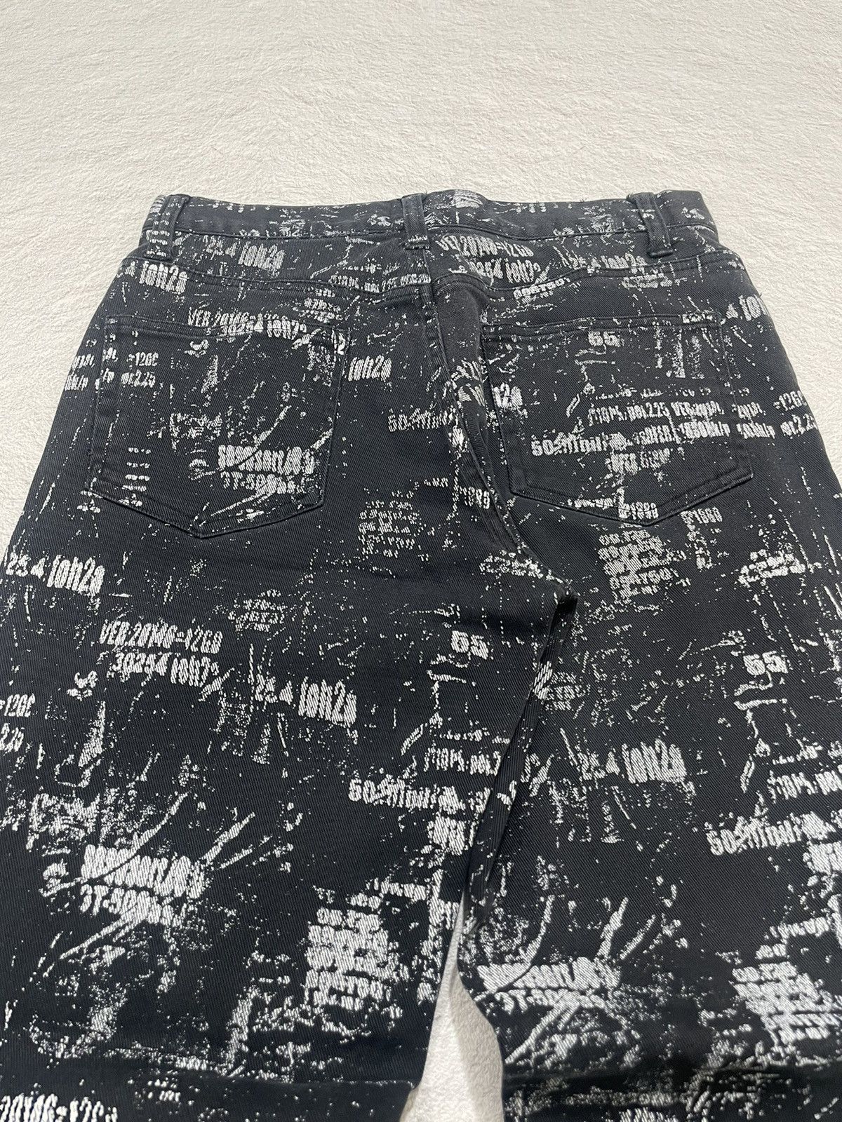 In The Attic In The Attic Full Print Word Jeans y2k Style Size US 27 - 7 Thumbnail