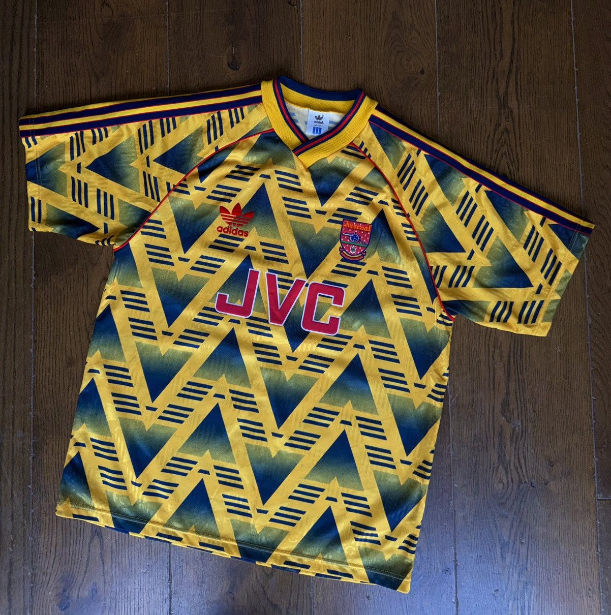 Adidas Adidas Arsenal jersey 1991/1993 Away Bruised Banana Size US M / EU 48-50 / 2 - 1 Thumbnail