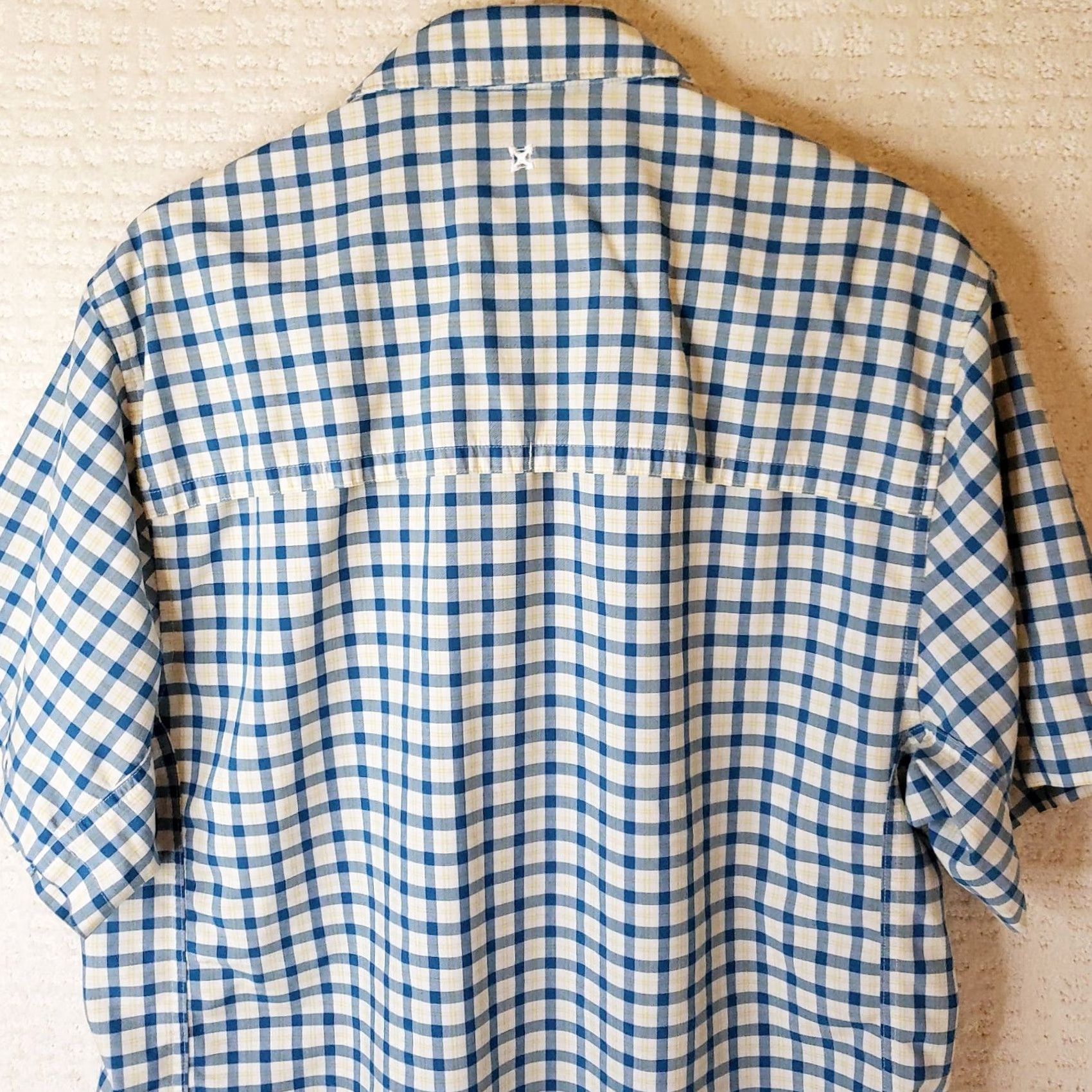 Vintage Vertx Shirt Mens Medium Blue Check Short Sleeve Conceal Carry Spring Summer Fall Casual Workwear Modern Outdoor Shirt Size US M / EU 48-50 / 2 - 7 Thumbnail