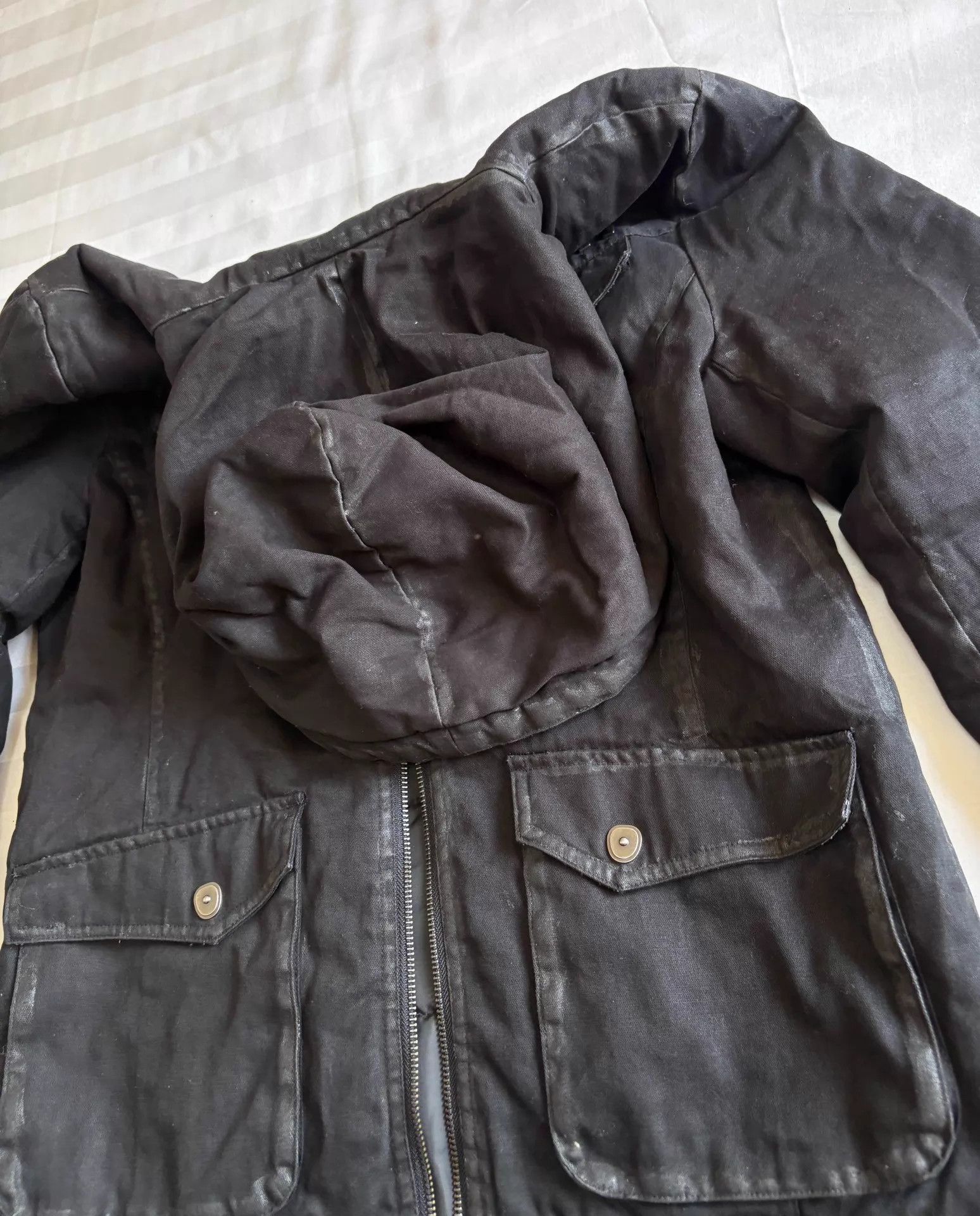 LOWBOX LOWBOX Vintage Workwear Cotton Jacket Distressed Wax S Size US S / EU 44-46 / 1 - 7 Thumbnail