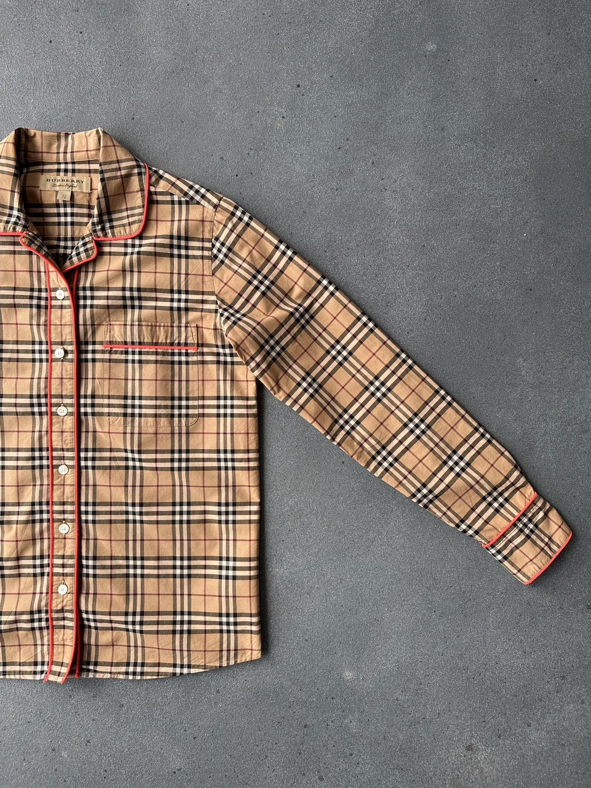 Burberry BURBERRY Fluo Piping Nova Check Long Sleeve Shirt Size XS-S Size XS / US 0-2 / IT 36-38 - 5 Thumbnail