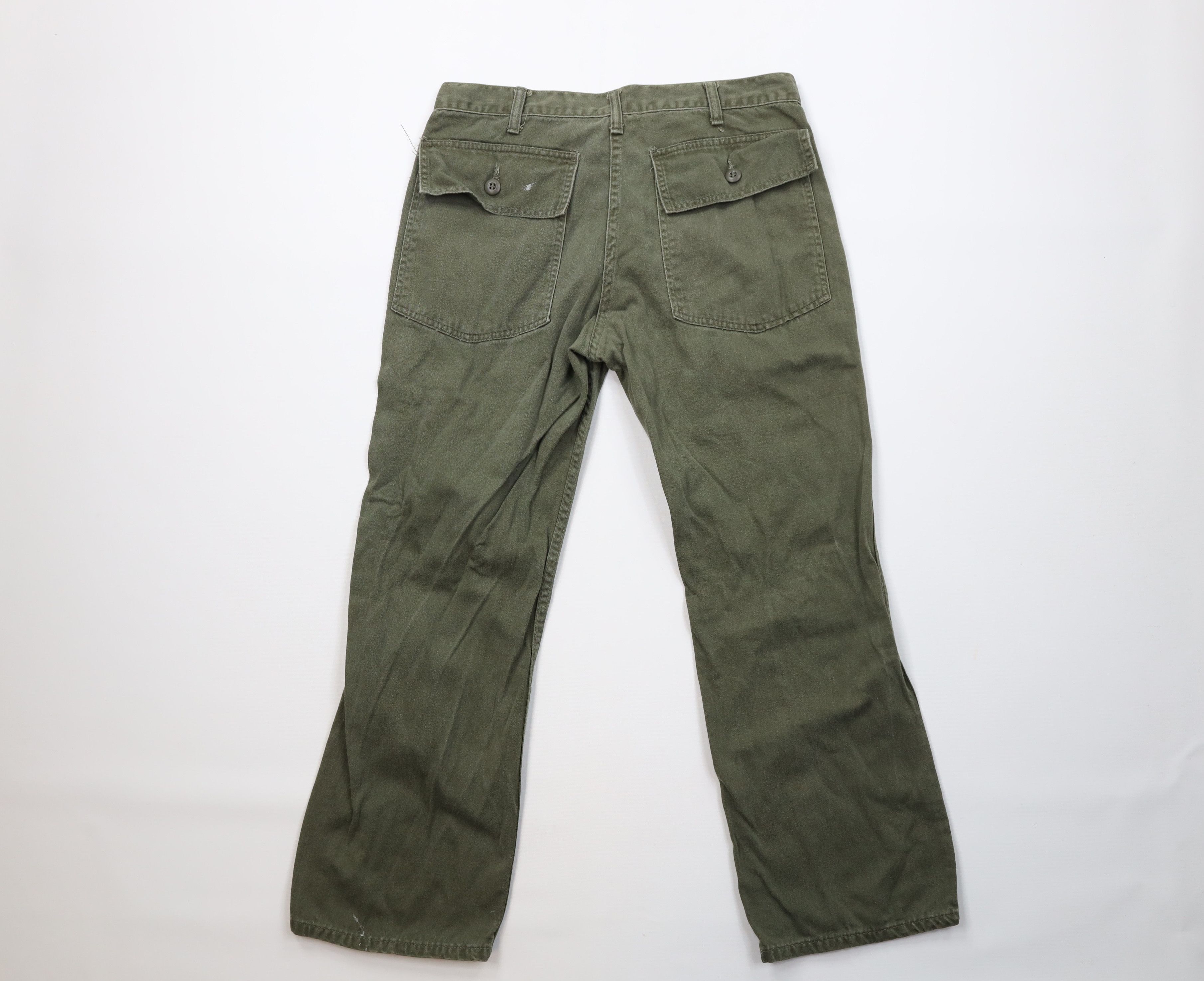 Vintage Vintage 60s 70s Military Vietnam War Field Pants Green USA Size US 34 / EU 50 - 11 Thumbnail