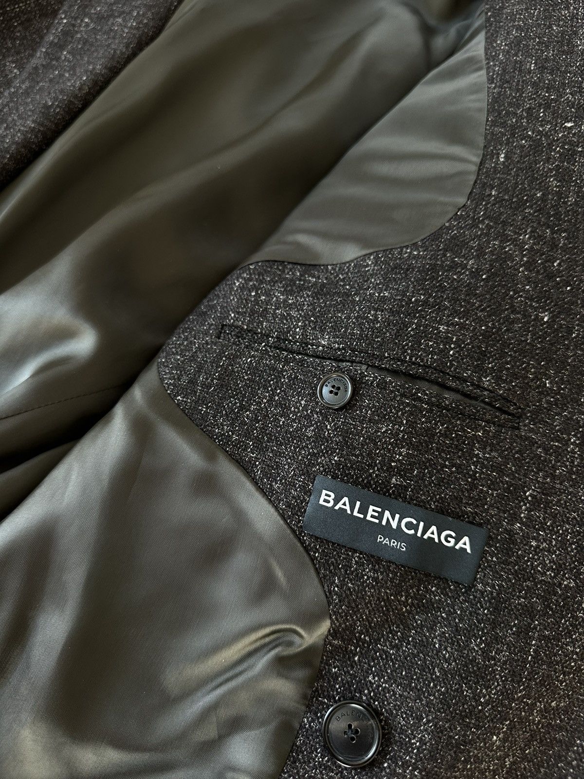 Balenciaga FW17 Brown Wool Double Breasted Jacket Size 48R - 5 Thumbnail