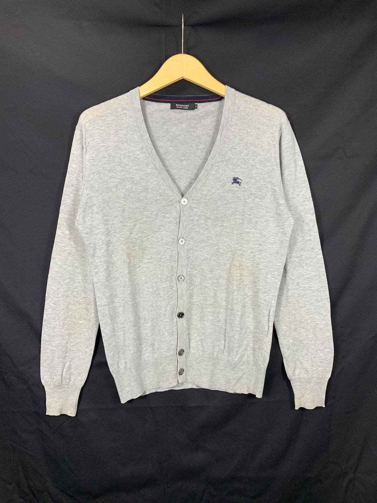 Burberry BURBERRY Cardigan Sweater Grey Size US M / EU 48-50 / 2 - 1 Thumbnail