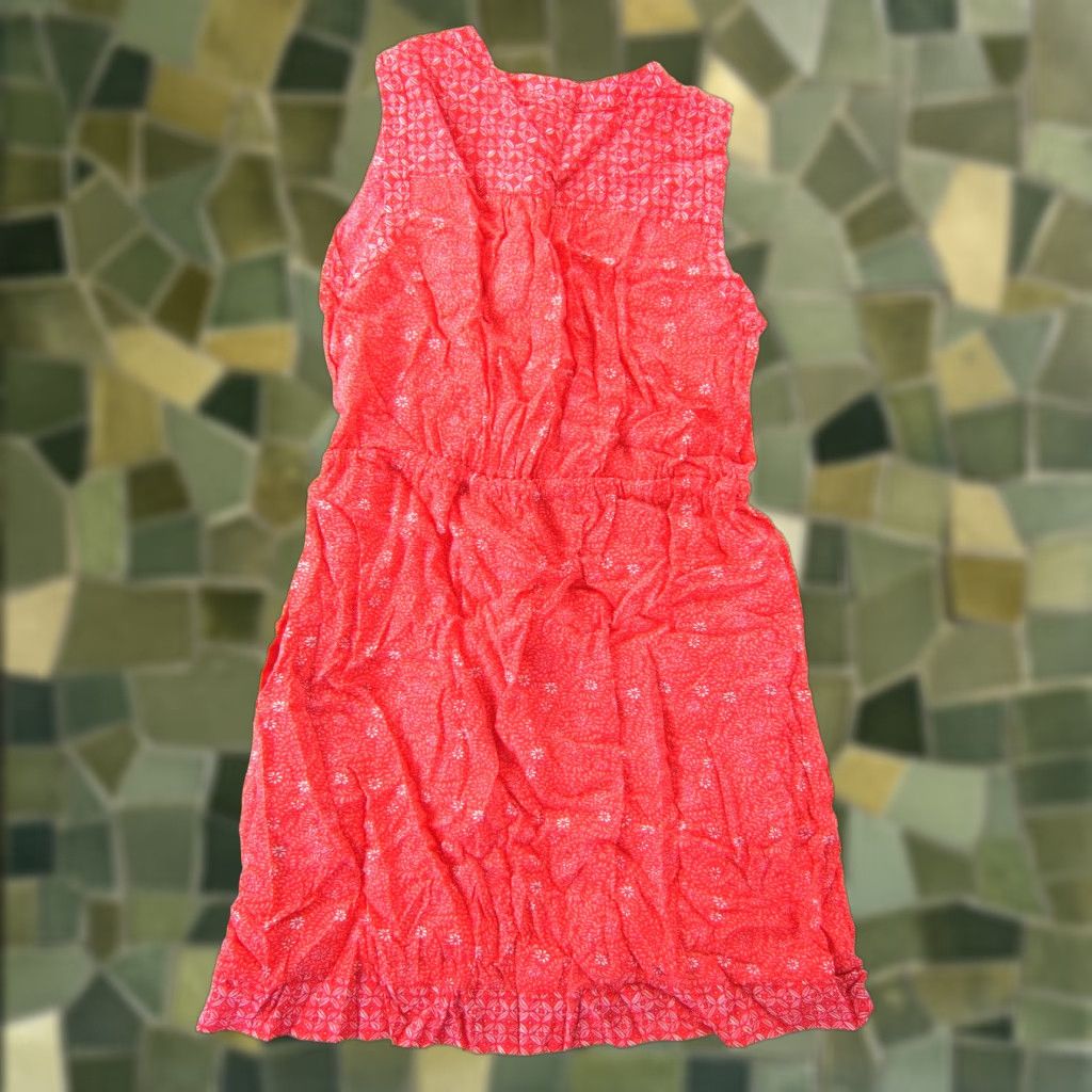 Gap GAP Pink Red White Floral Sleeveless Pocket Sheath Tank Sun Dress S Size S / US 4 / IT 40 - 1 Thumbnail