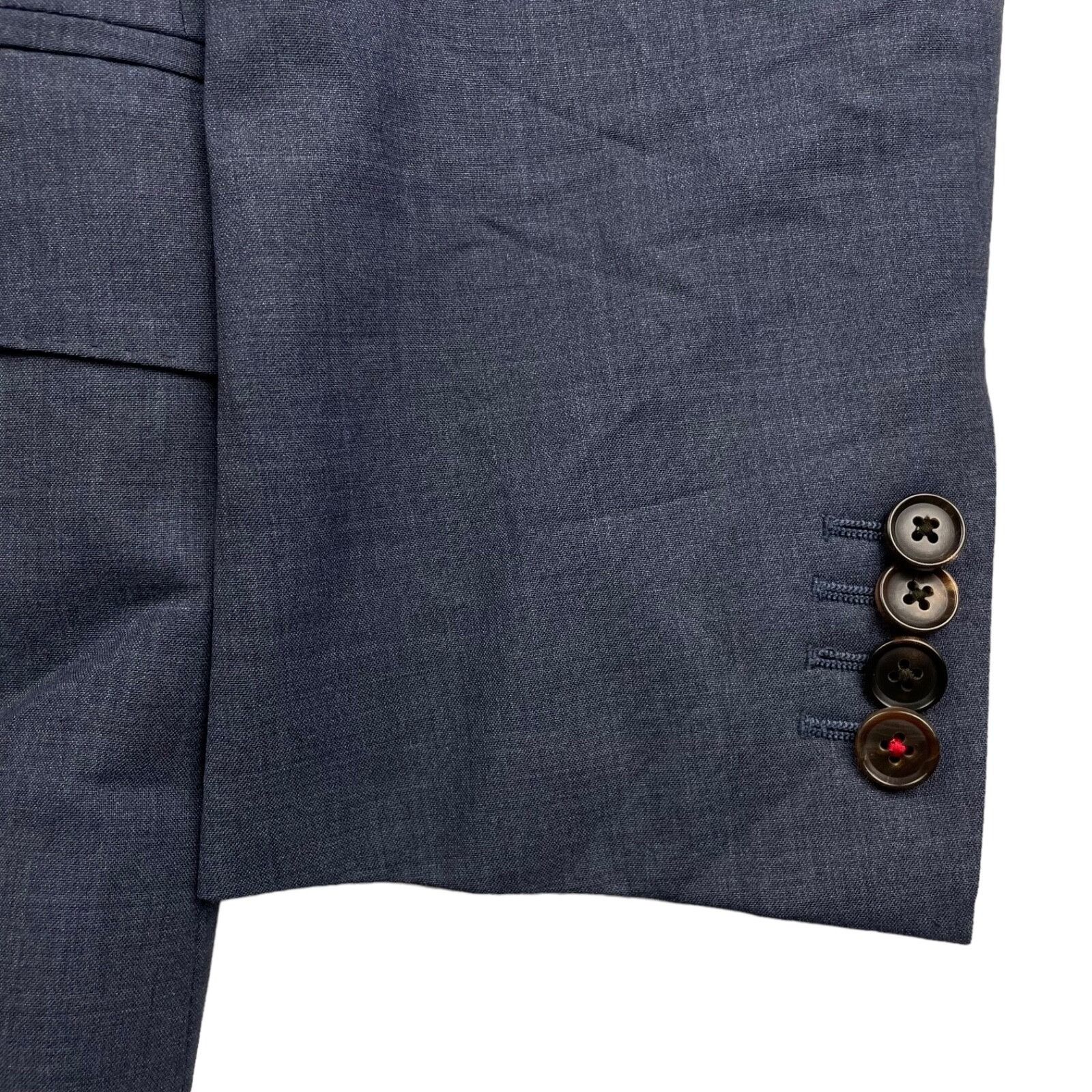Suitsupply SuitSupply x E.Thomas Men’s 100% Wool 2-Button Blazer Navy B Size 40R - 4 Thumbnail