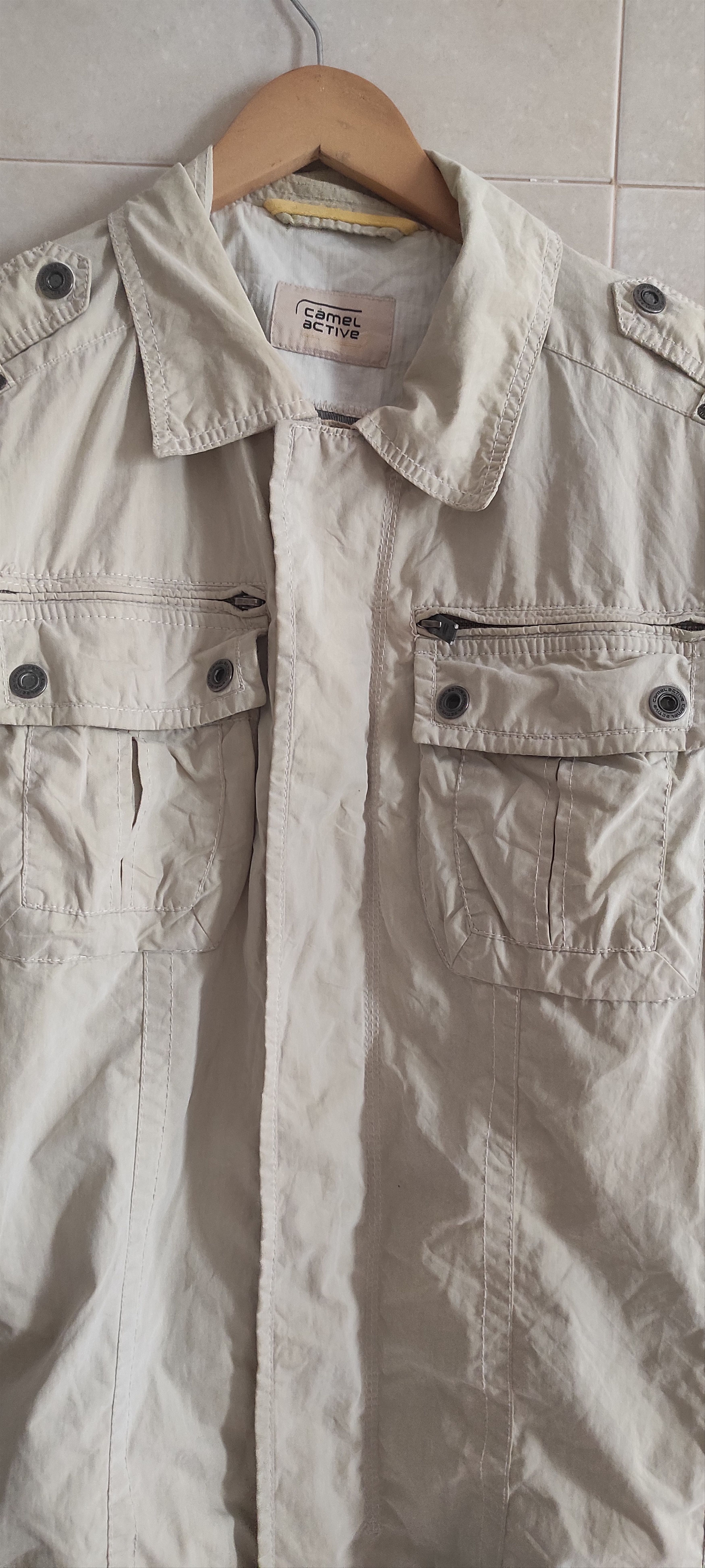 Camel × camel active Camel Active Men's Jacket Beige Cotton Full Zipper Pockets Size US M / EU 48-50 / 2 - 3 Thumbnail
