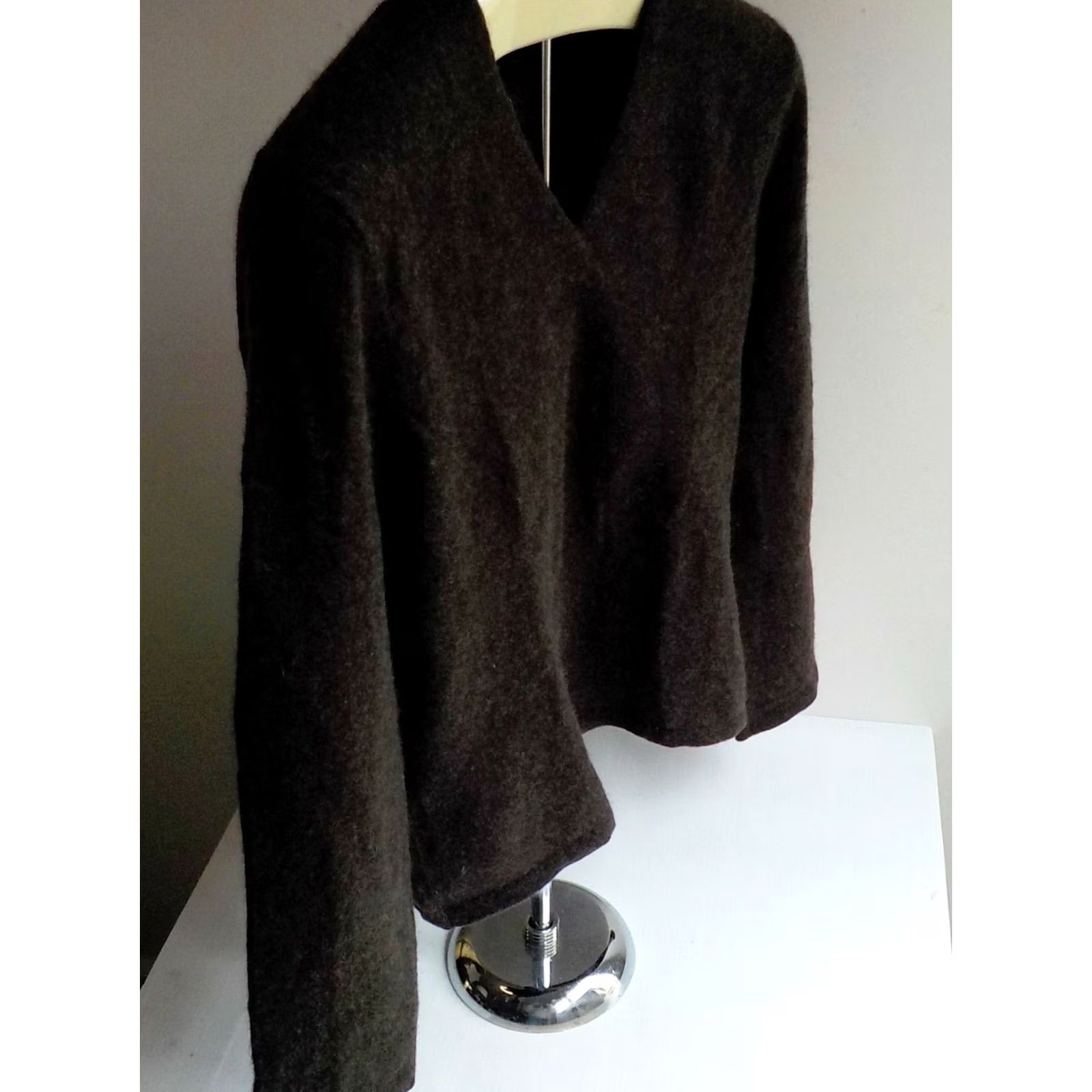 Vintage PHILOSOPHY 100% Cashmere V-neck Sweater Brown XL Women Pullover Size XL Mens Womens Girls Boys Size XL / US 12-14 / IT 48-50 - 3 Thumbnail