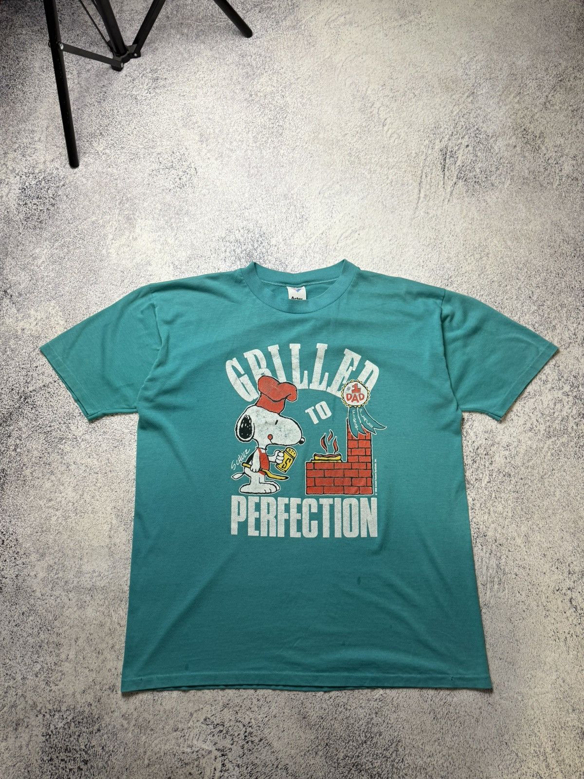 Vintage Vintage Snoopy shirt #1 Dad to perfection 80s Peanuts USA L Size US L / EU 52-54 / 3 - 3 Thumbnail