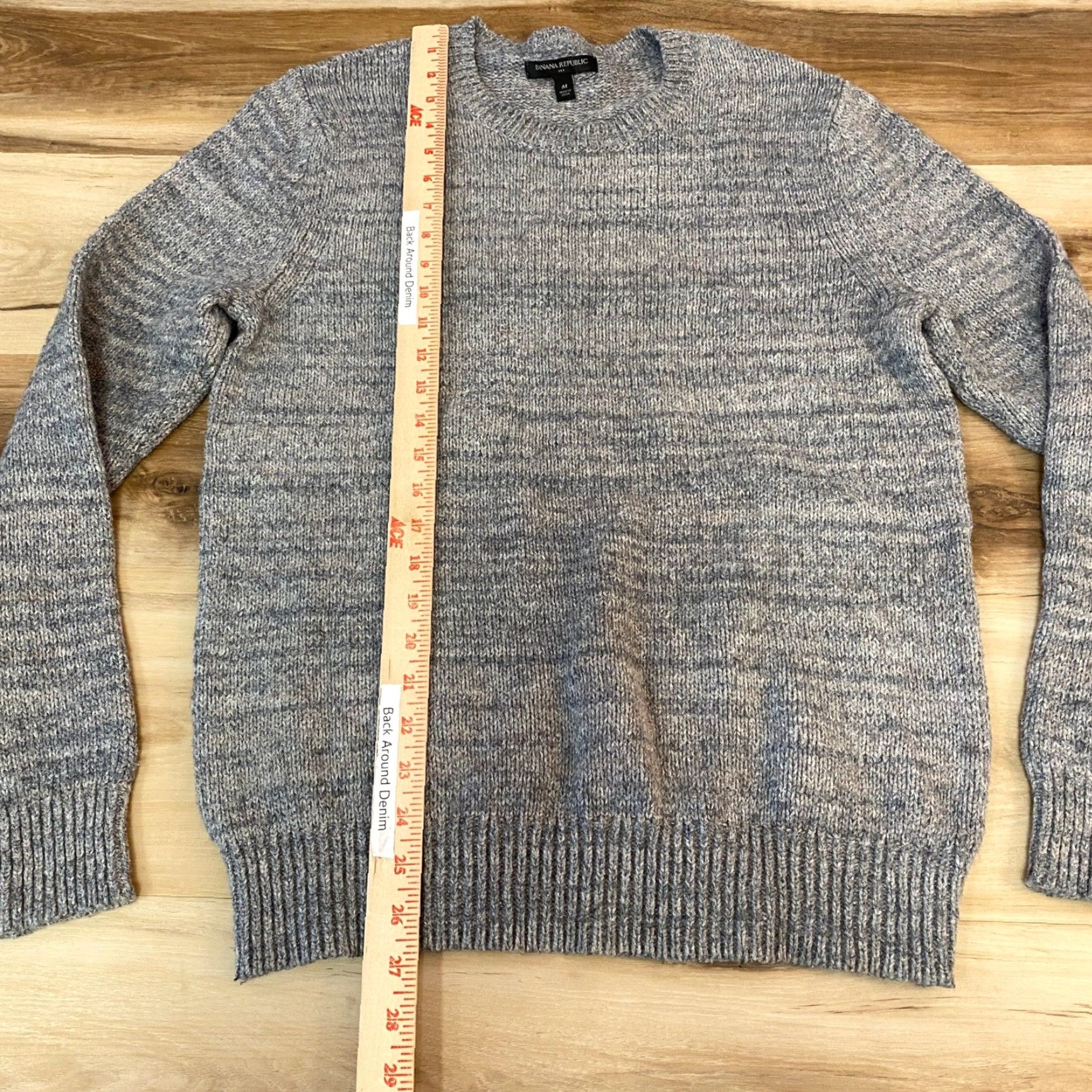 Banana Republic Banana Republic Sweater Mens Medium Marled Crewneck Pullover Grey Wool Blend Size US M / EU 48-50 / 2 - 5 Thumbnail