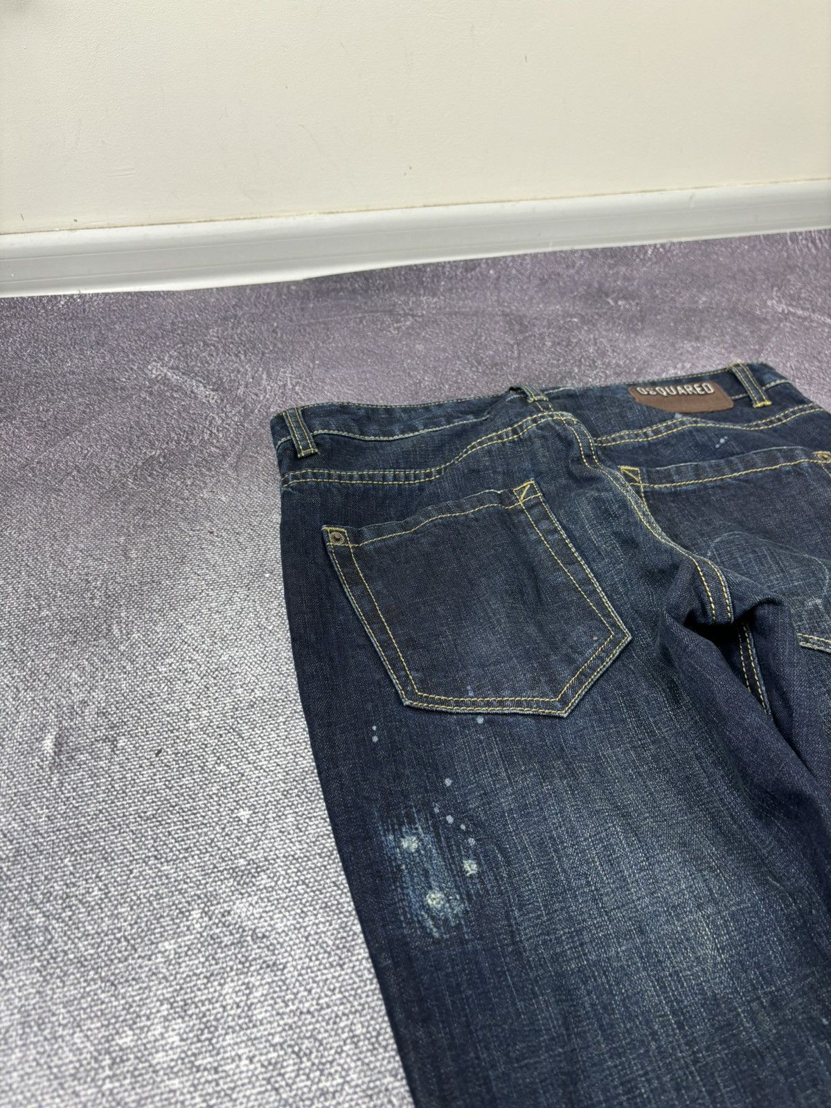 Dsquared2 Dsquared2 Men’s Faded Navy Blue Ripped Slim Fit Denim Jeans Size US 32 / EU 48 - 18 Thumbnail