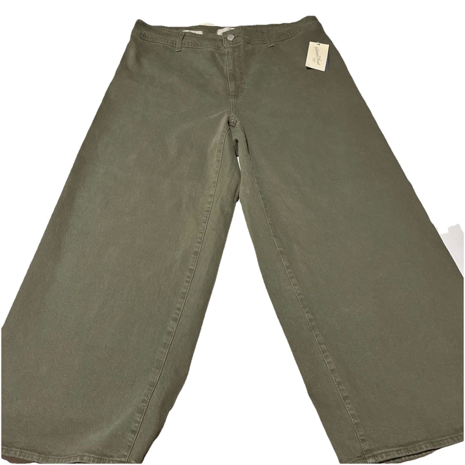 Other Universal Thread Wide Leg Ankle Chino Pants 17 Olive Green H ...