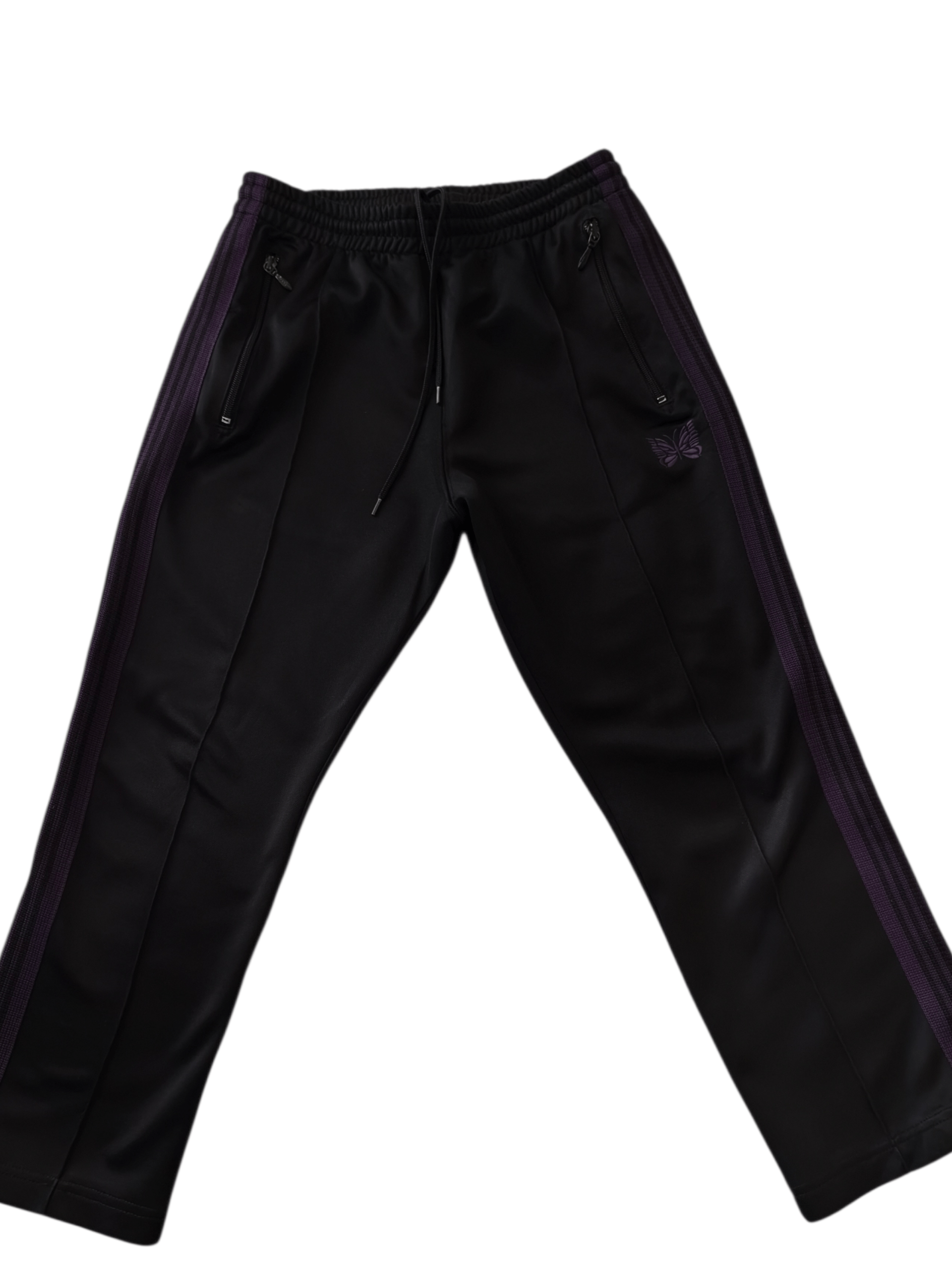 Needles Needles Poly Smooth Track Pants - Black/Purple 🦋 Size US 28 / EU 44 - 3 Thumbnail