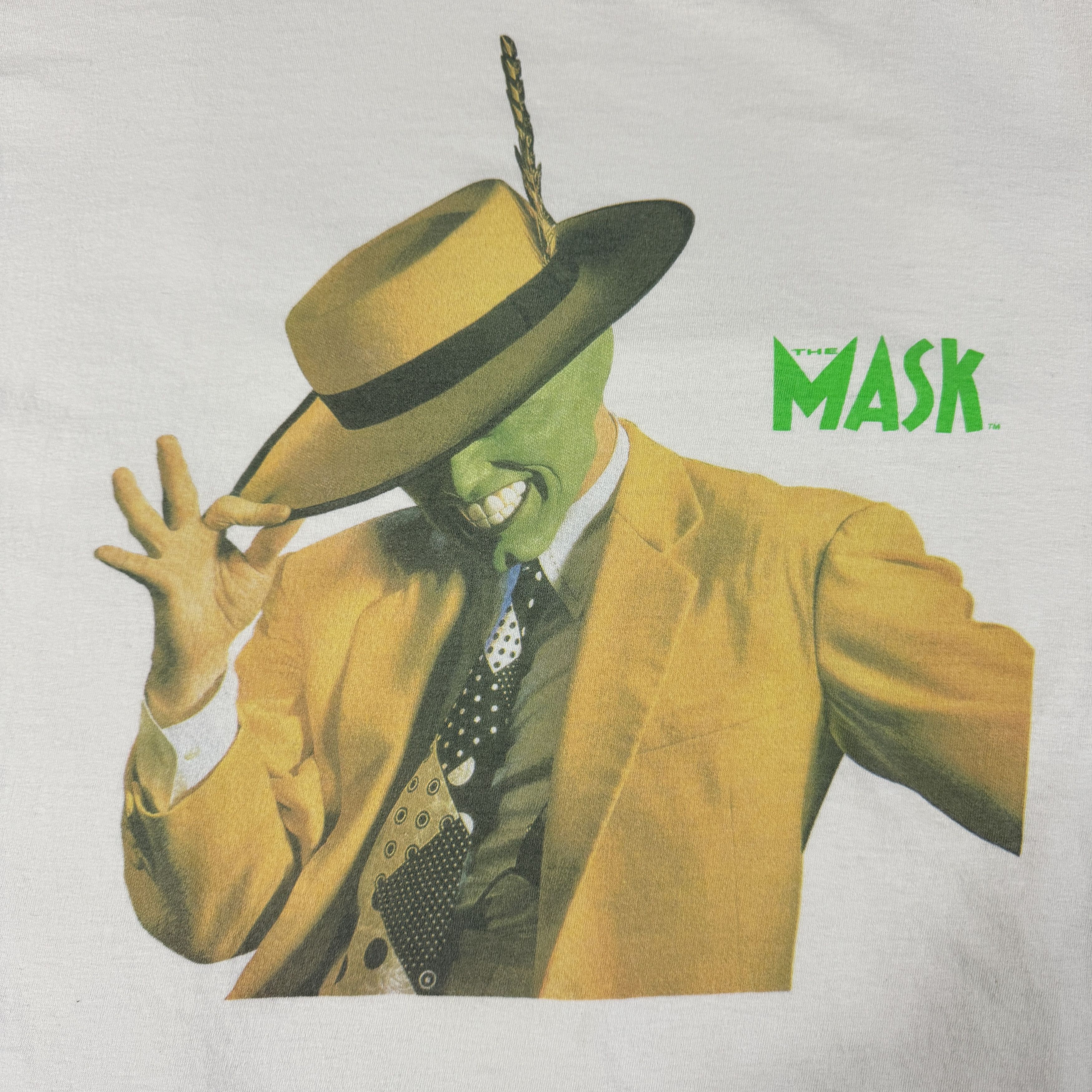 Vintage Vintage 90s Movie The Mask Jim Carrey Tee Shirt Size US L / EU 52-54 / 3 - 5 Thumbnail