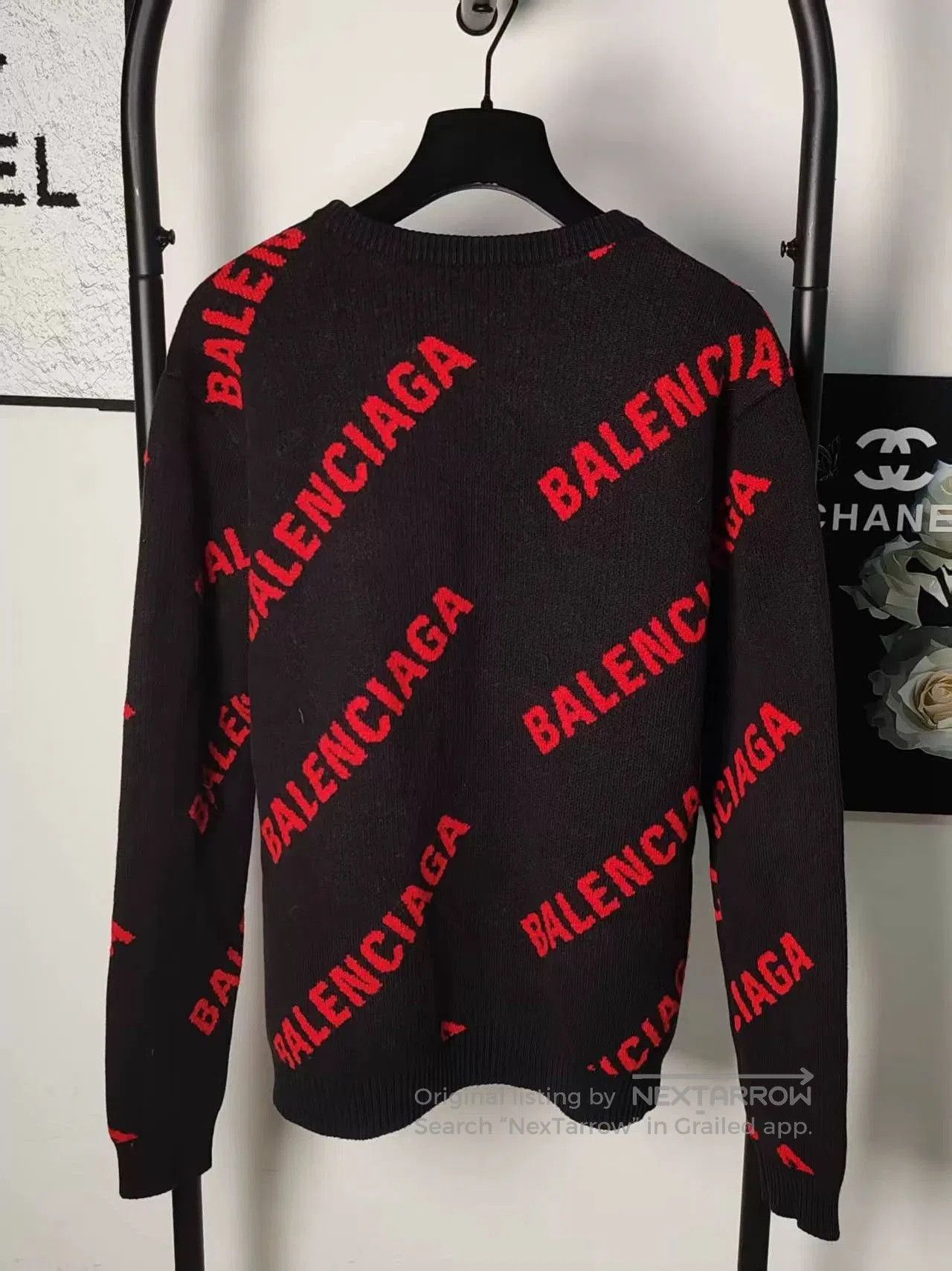 Balenciaga Balenciaga Printed Knitted Sweater. Size US M / EU 48-50 / 2 - 2 Thumbnail