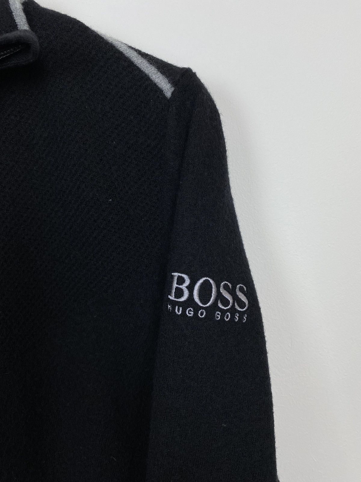 Designer Hugo Boss By Martin Kaymer 1/4 Zip Jumper Sweater Black knit Size US L / EU 52-54 / 3 - 8 Thumbnail