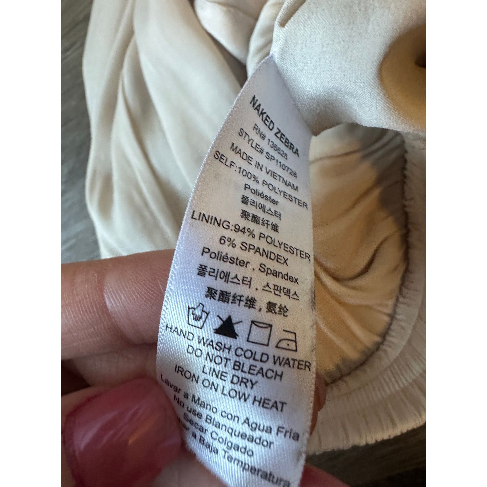 Other Naked Zebra Beige Round Neck Sleeveless Drawstring Joggers Size 28" / US 6 / IT 42 - 9 Thumbnail