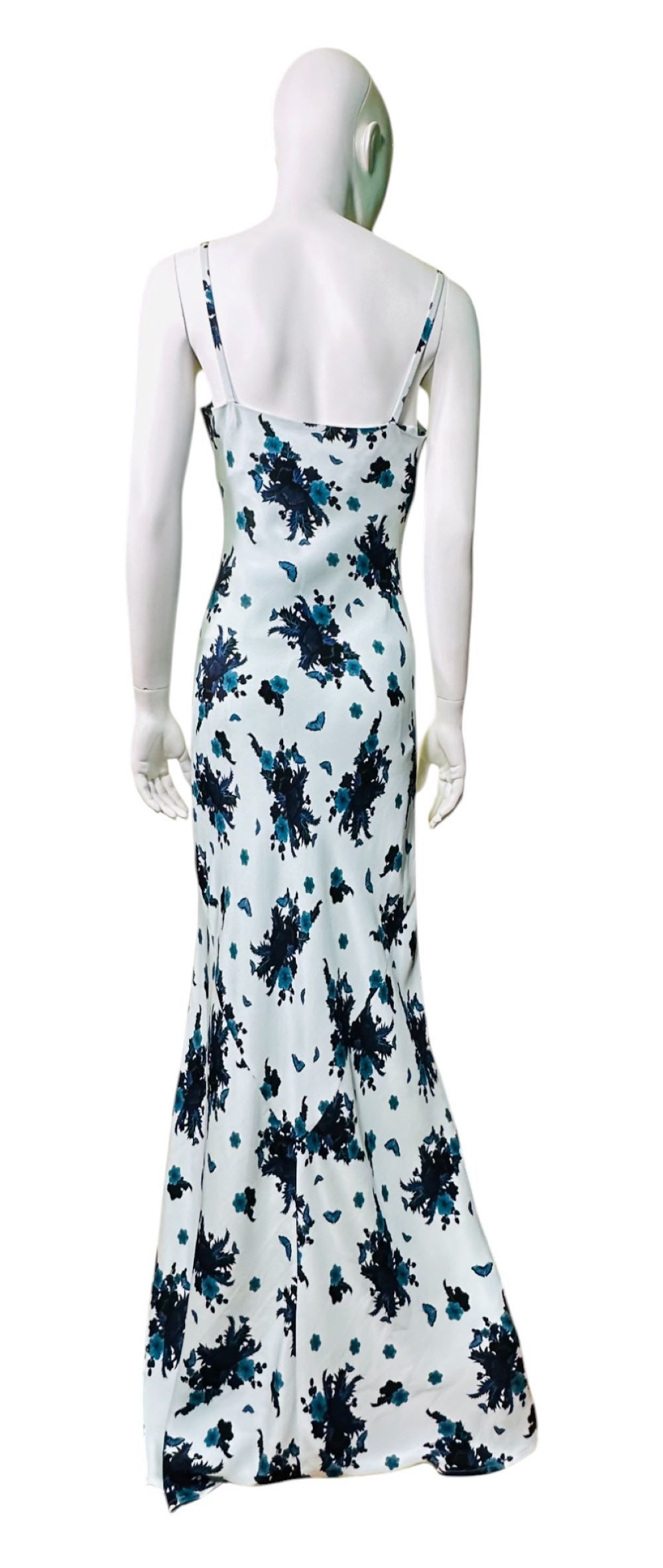 Designer Rebecca De Ravenel Maxi Silk Dress Size XS / US 0-2 / IT 36-38 - 4 Thumbnail