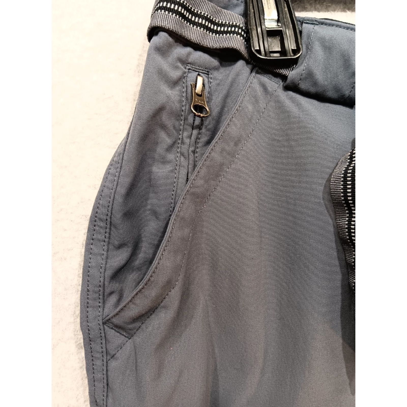 Vintage Duluth Flex Dry On The Fly Pants Men Large Gray Nylon Spandex Belted Relaxed Straight Front Size US 33 - 6 Thumbnail