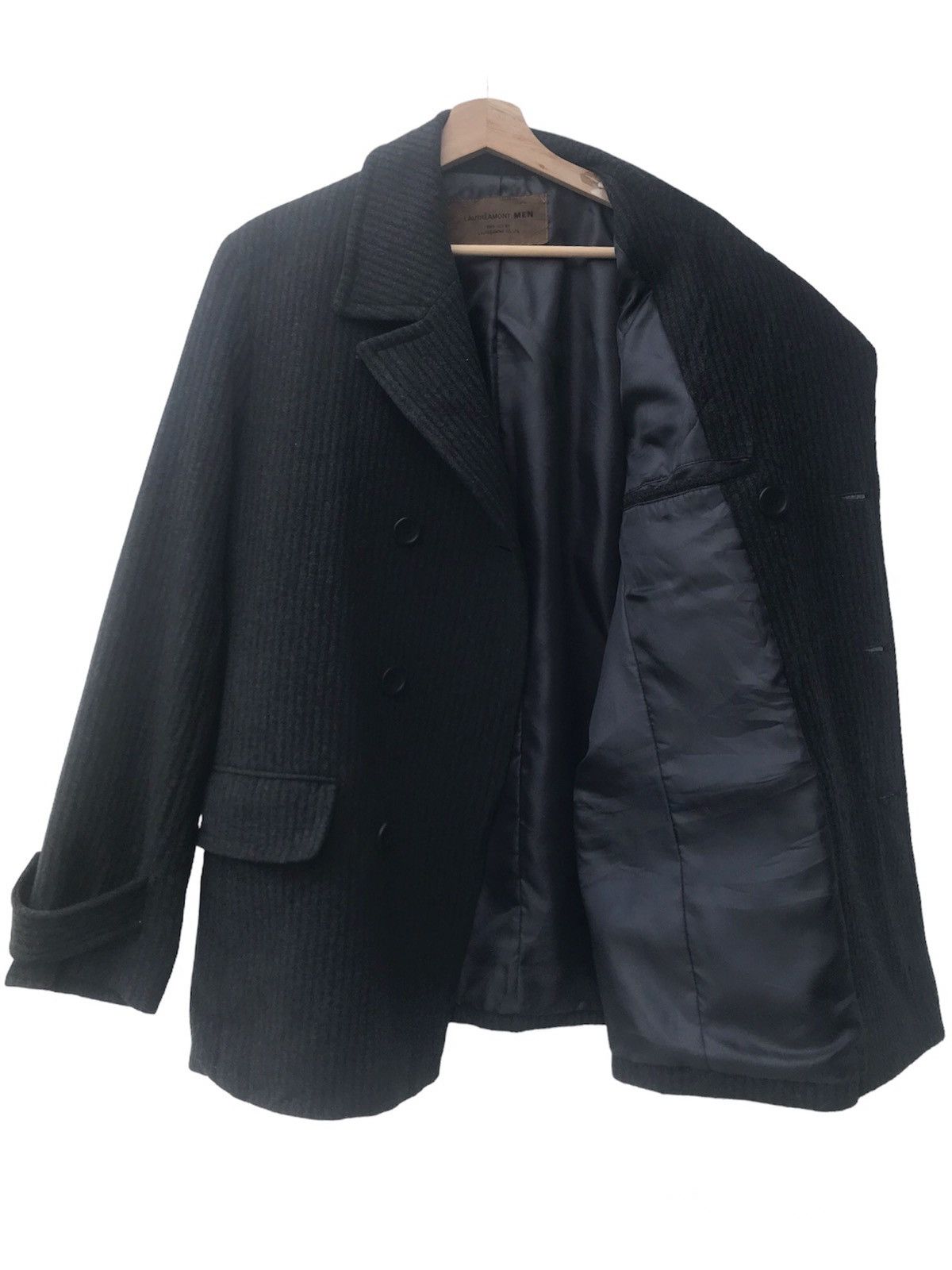 Japanese Brand Lautreamont Men Double Breasted Wool Coat Made in Japan Size US M / EU 48-50 / 2 - 3 Thumbnail