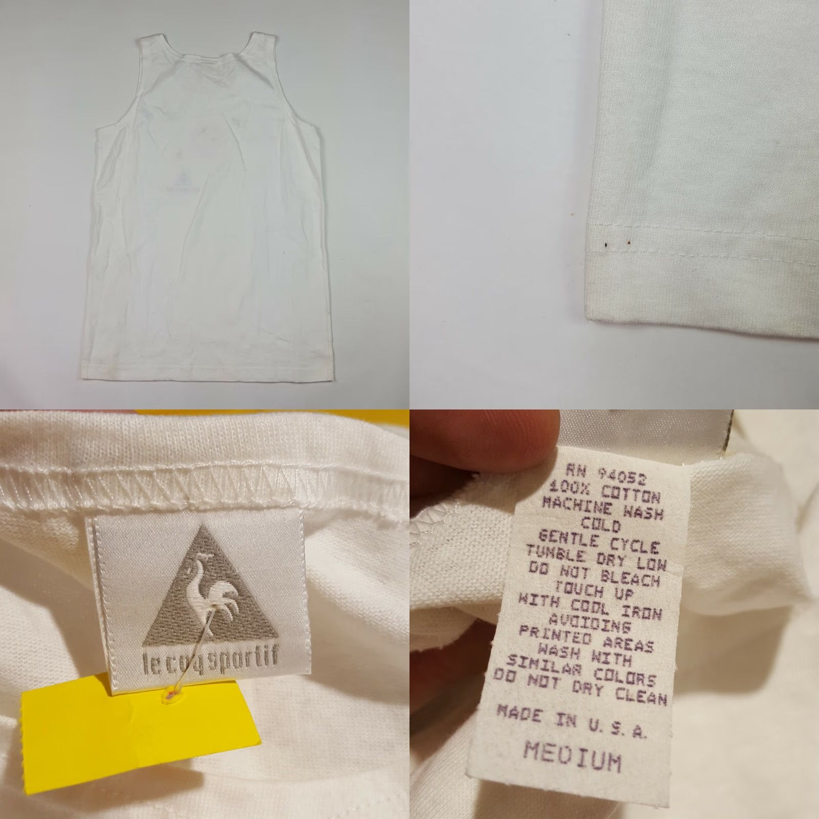 Le Coq Sportif VINTAGE le coq sportif Women's Tank Top Athletic White Sleeveless Size M T Shirt Size M / US 6-8 / IT 42-44 - 8 Thumbnail
