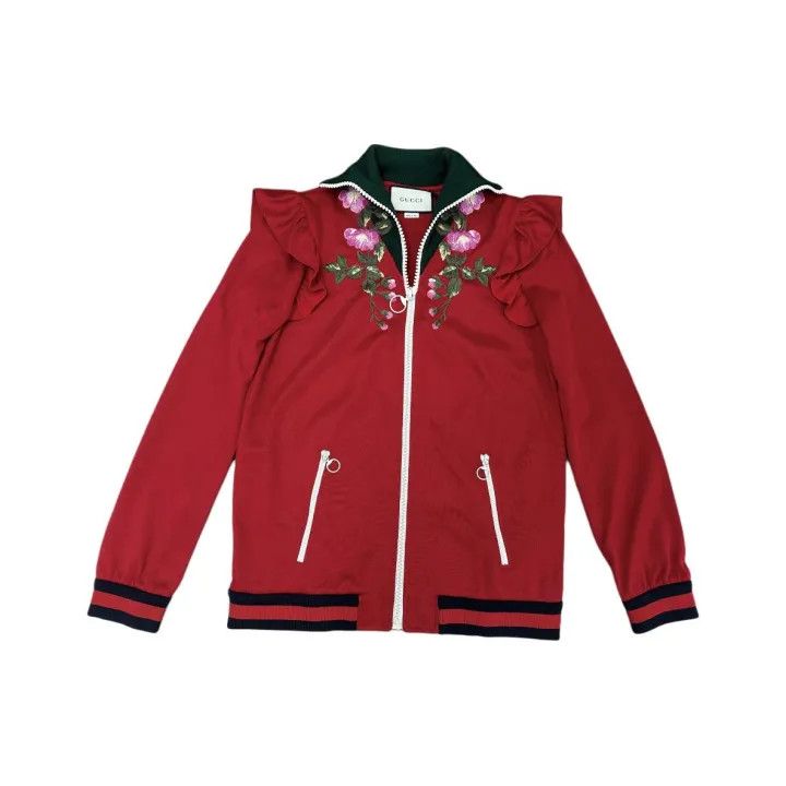 Gucci Gucci Floral Embroidered Zip-Up Jacket for Women Size S / US 4 / IT 40 - 1 Thumbnail