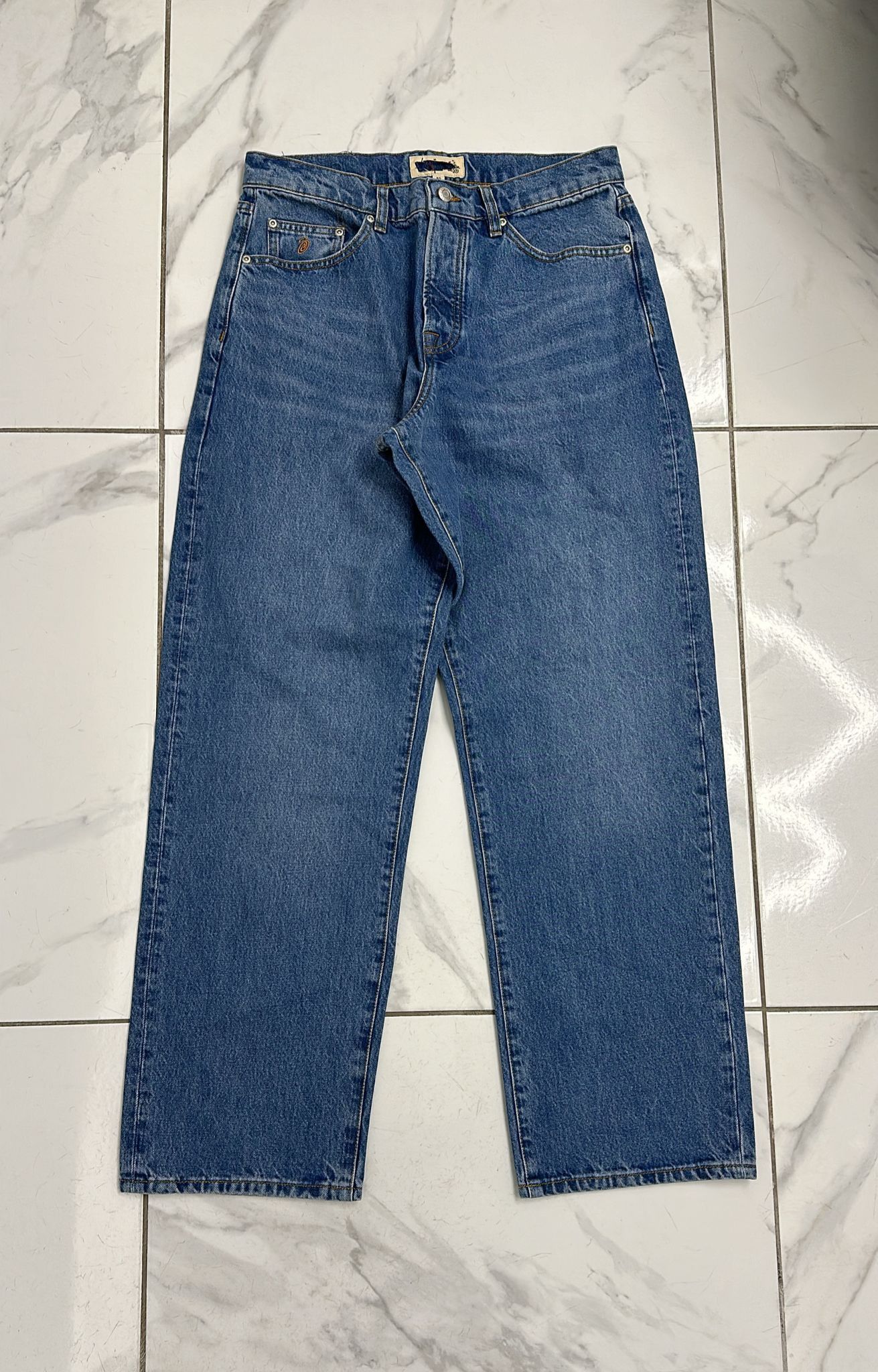 STUSSY BIG OL’ JEAN DENIM VTG 30 Stussy Big Ol' Jean Vintage Wash Denim Black Men's - FW24 - US