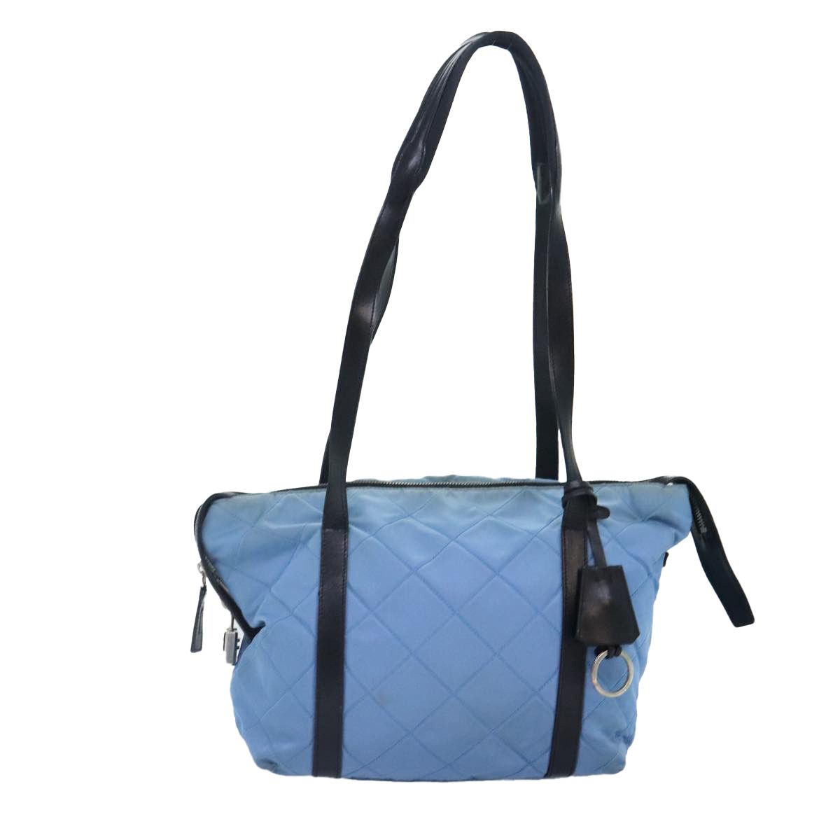 Prada Tessuto Blue Leather Shoulder Bag (Pre-Owned) Size ONE SIZE - 1 Thumbnail