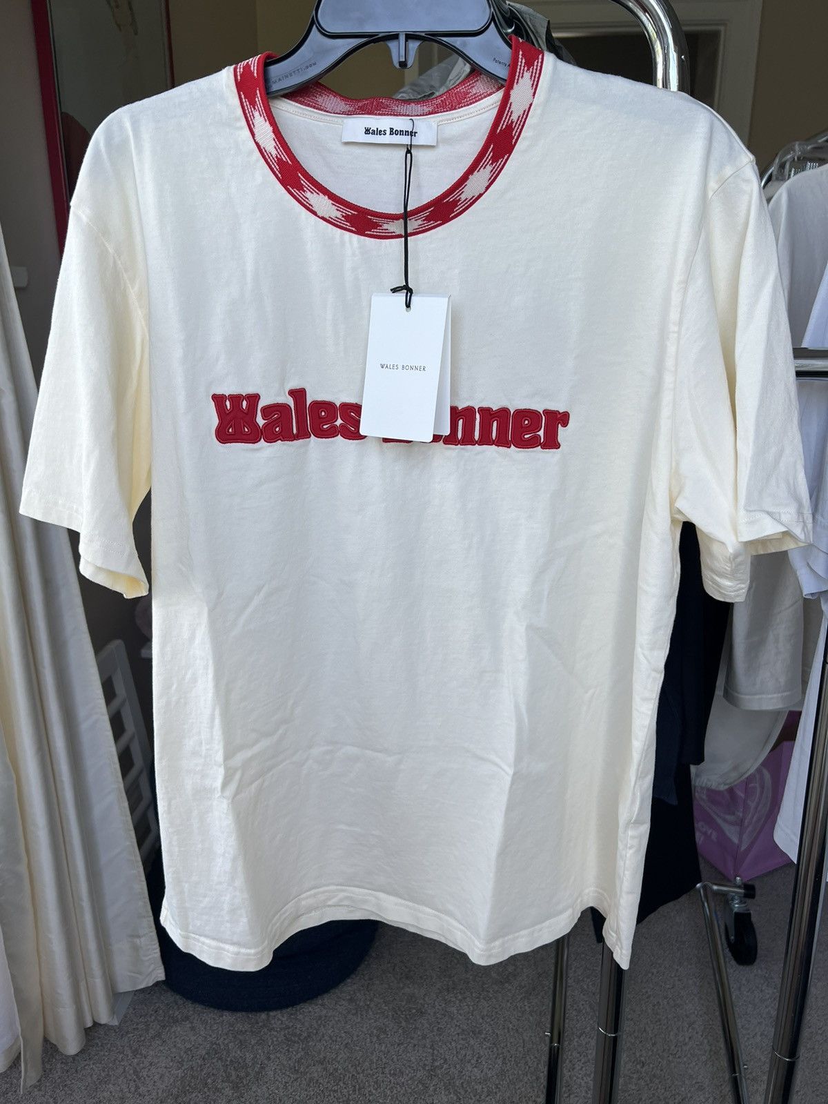 Image of Wales Bonner Original Tee in Ivory White, Men's (Size XL)