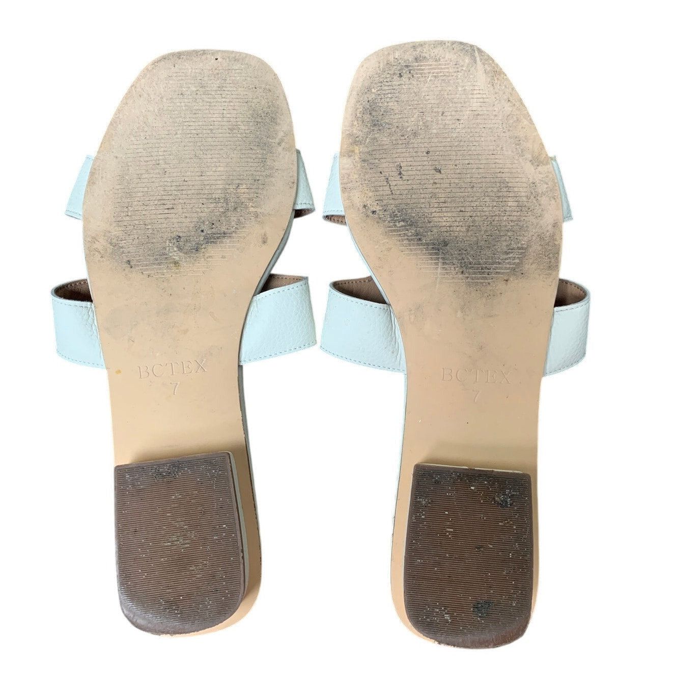 Other Bctex Women's 7 White Faux Leather Open Toe Mule Sandals Size US 7 / IT 37 - 7 Thumbnail