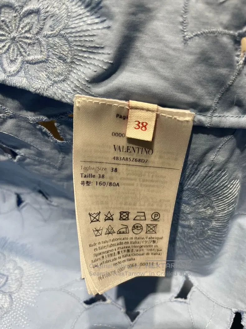 Valentino Valentino Heavy industry embroidered blue shirt Size M / US 6-8 / IT 42-44 - 5 Thumbnail