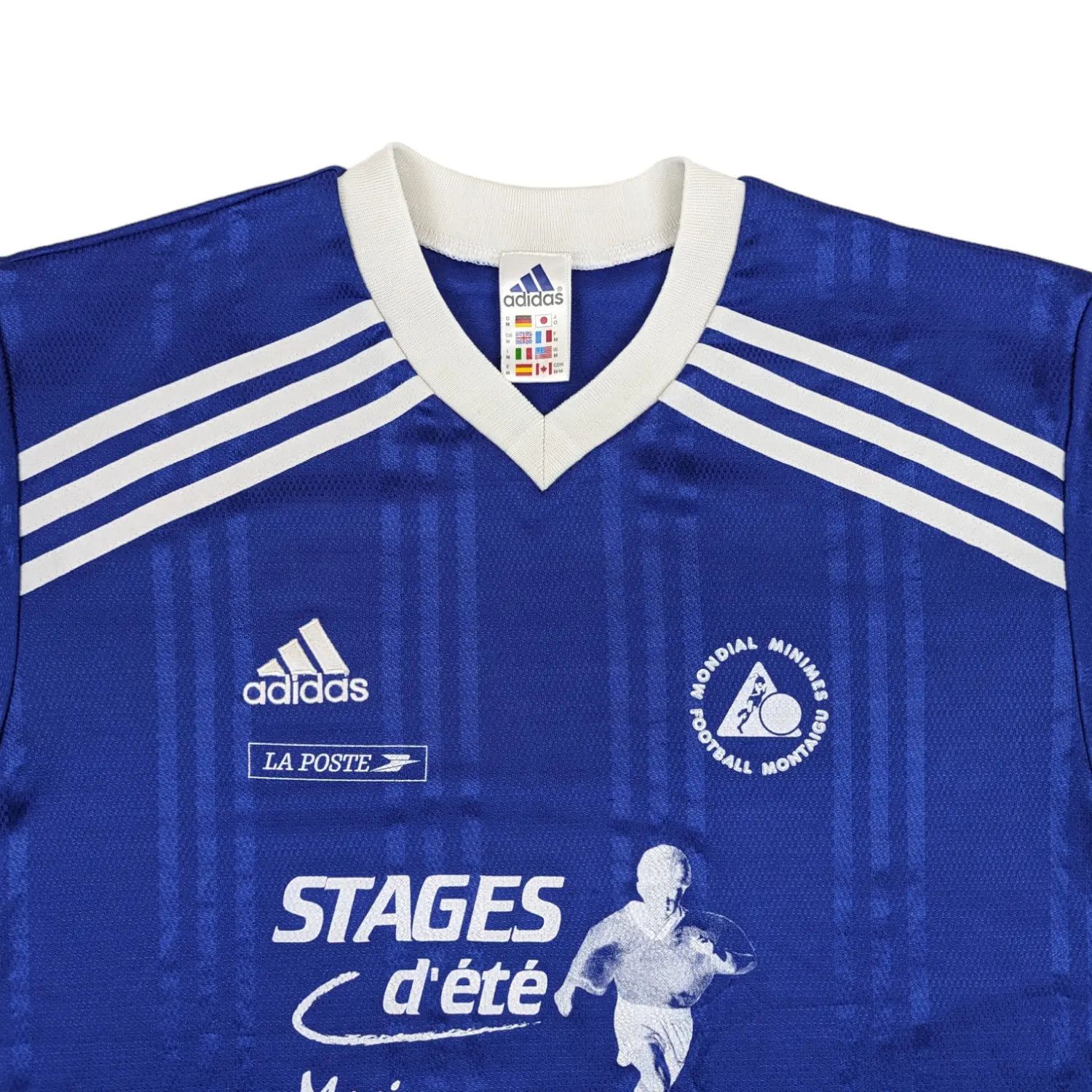 Adidas Vintage 90's ADIDAS Mondial Minimes Montaigu Football Jersey Size US M / EU 48-50 / 2 - 4 Thumbnail